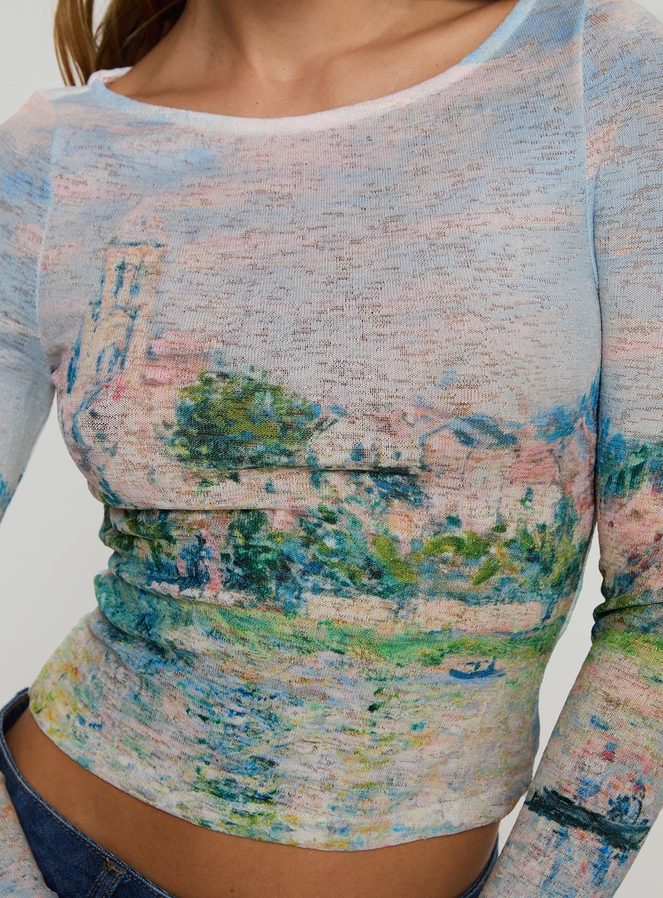 Castle On The Hill Long Sleeve Top Multi Low Pice Fee Shipping Cheap Online