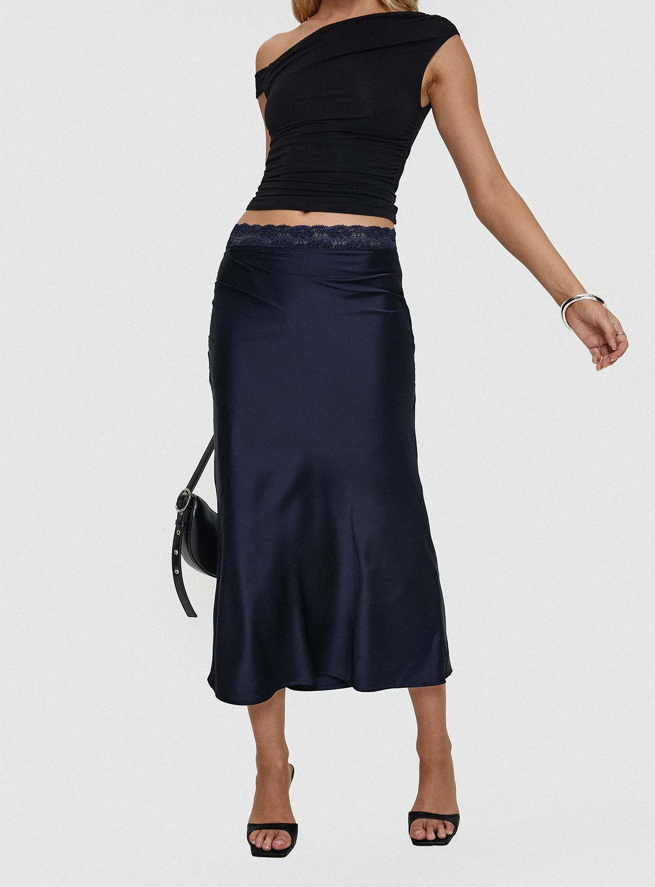 The Charmaine Maxi Skirt Navy Huge Surprise Cheap Pice