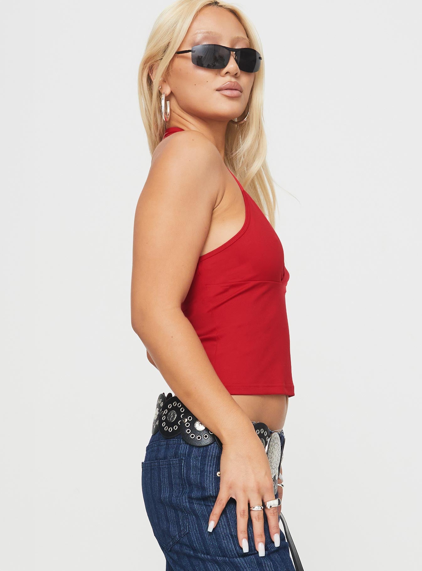 Stand By Halter Top Red Ebay Online