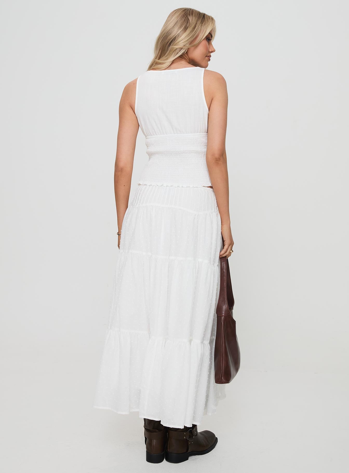 Cherry On Top Maxi Skirt White Limited Edition Sale Online