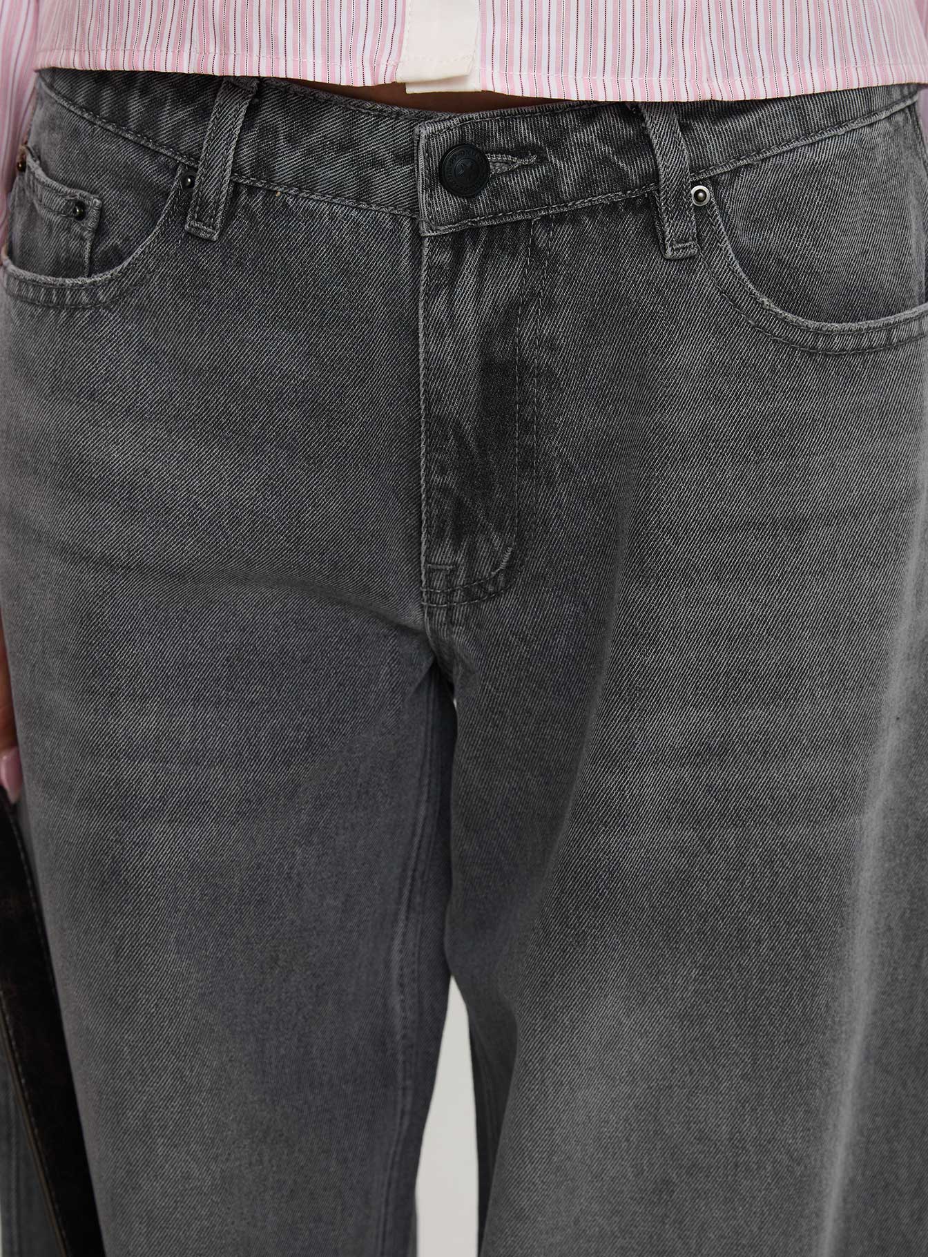 Ramos Low Rise Denim Jeans Grey Wash Fast Delivery For Sale