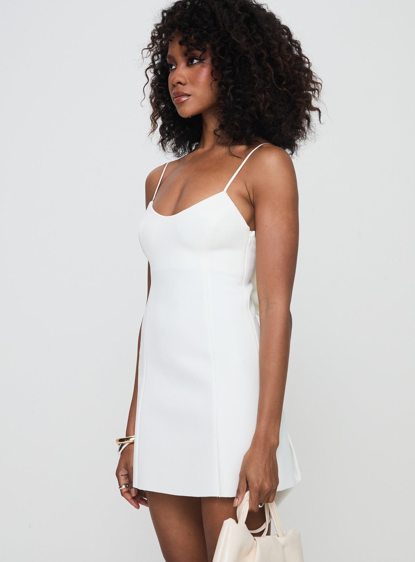 Bow Me Up Mini Dress White Tumblr Sale Online