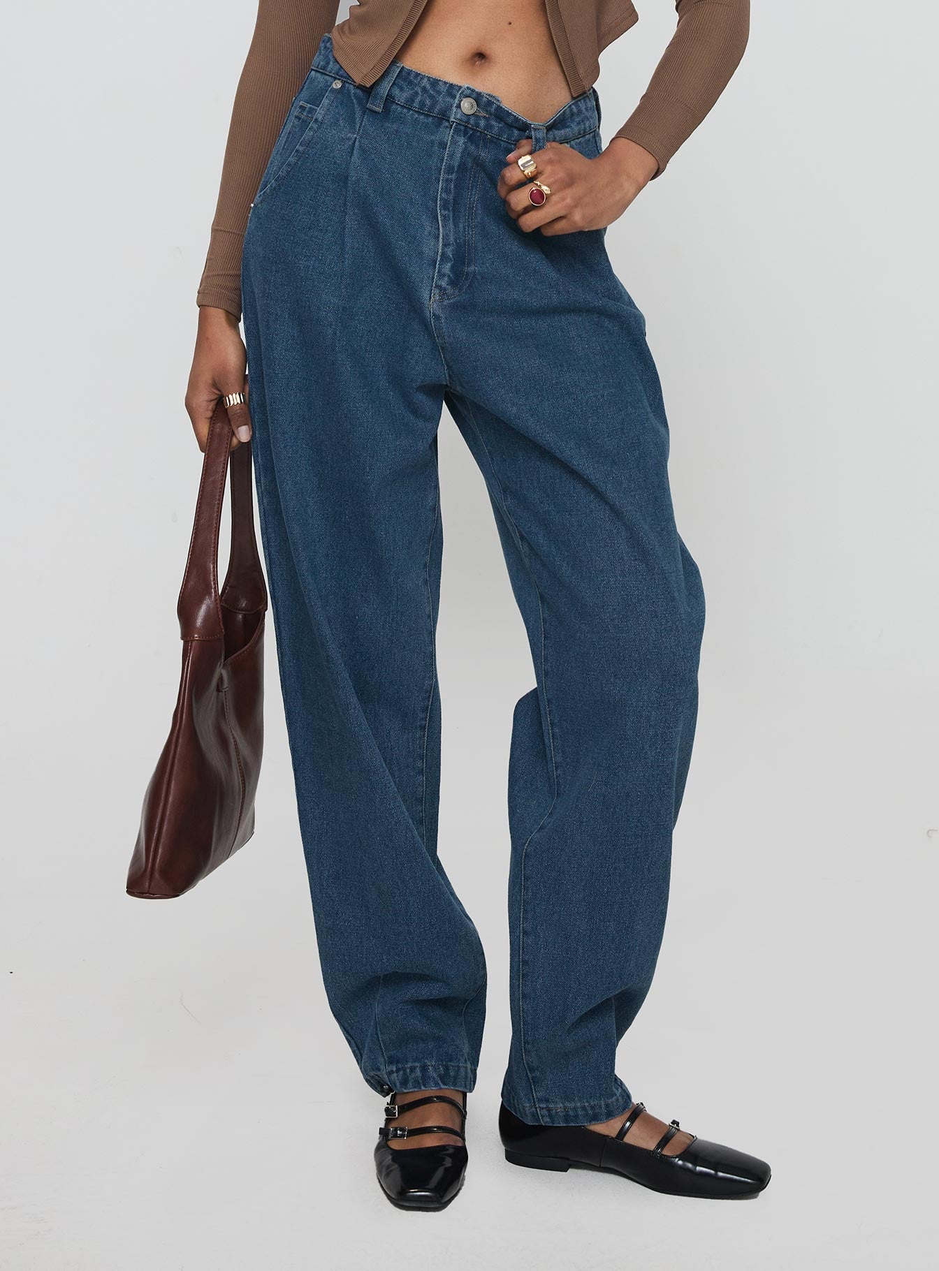 Forestier Pin Tuck Jeans Mid Blue Popular Sale Online