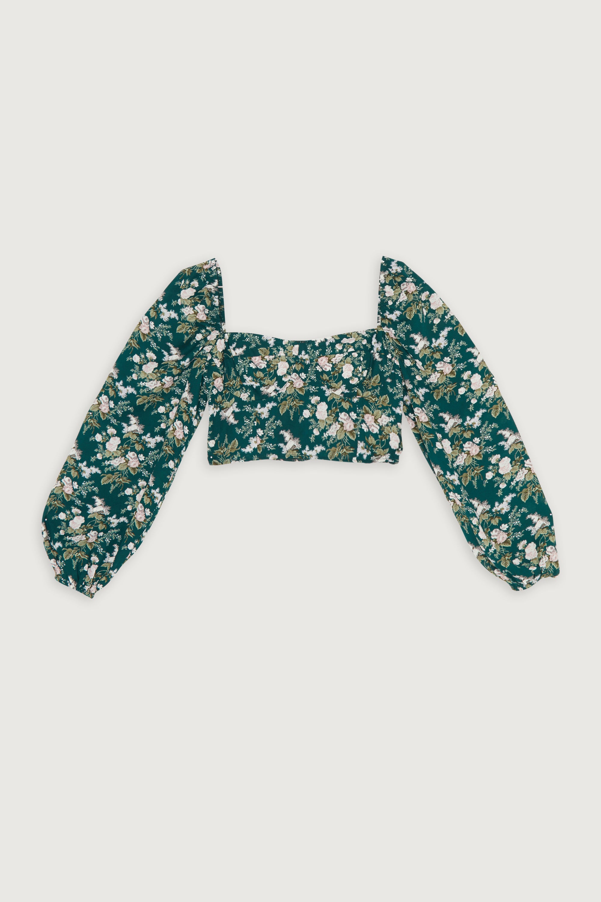 FLORAL PUFF SLEEVE TOP Outlet Reliable