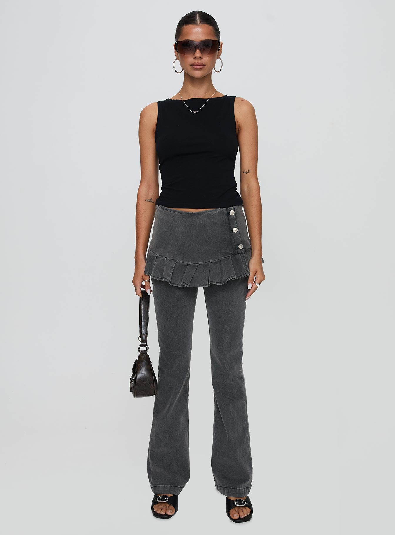 Jordynne Layered Pant Washed Black Countdown Package