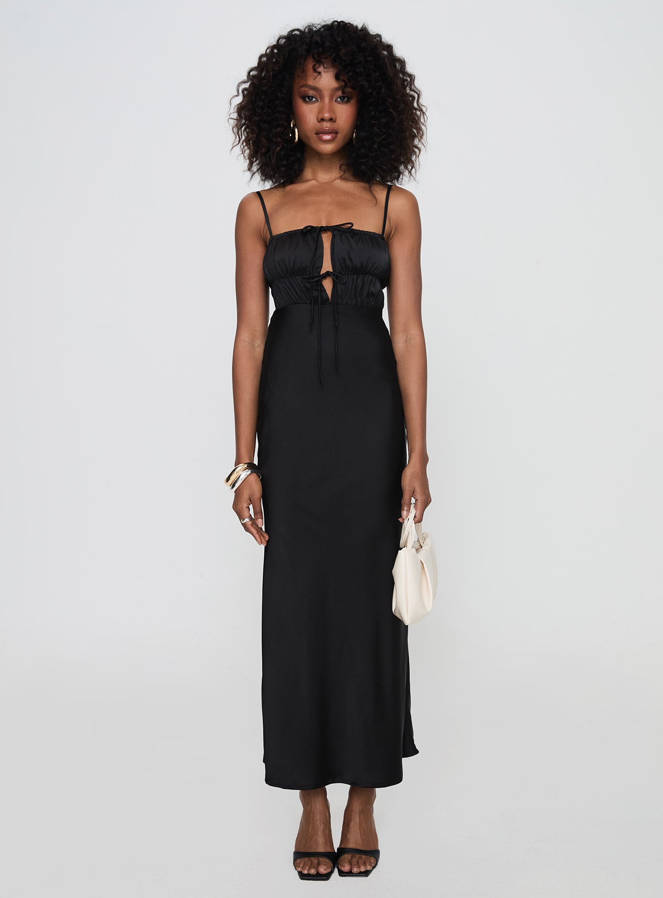 Jaquelin Maxi Dress Black Sale Genuine