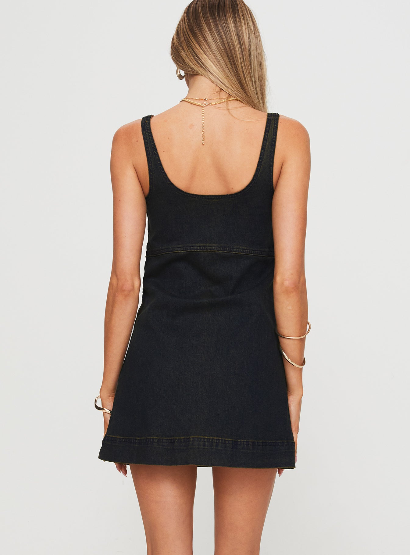 Rautha Denim Mini Dress Black Where To Buy Cheap Real