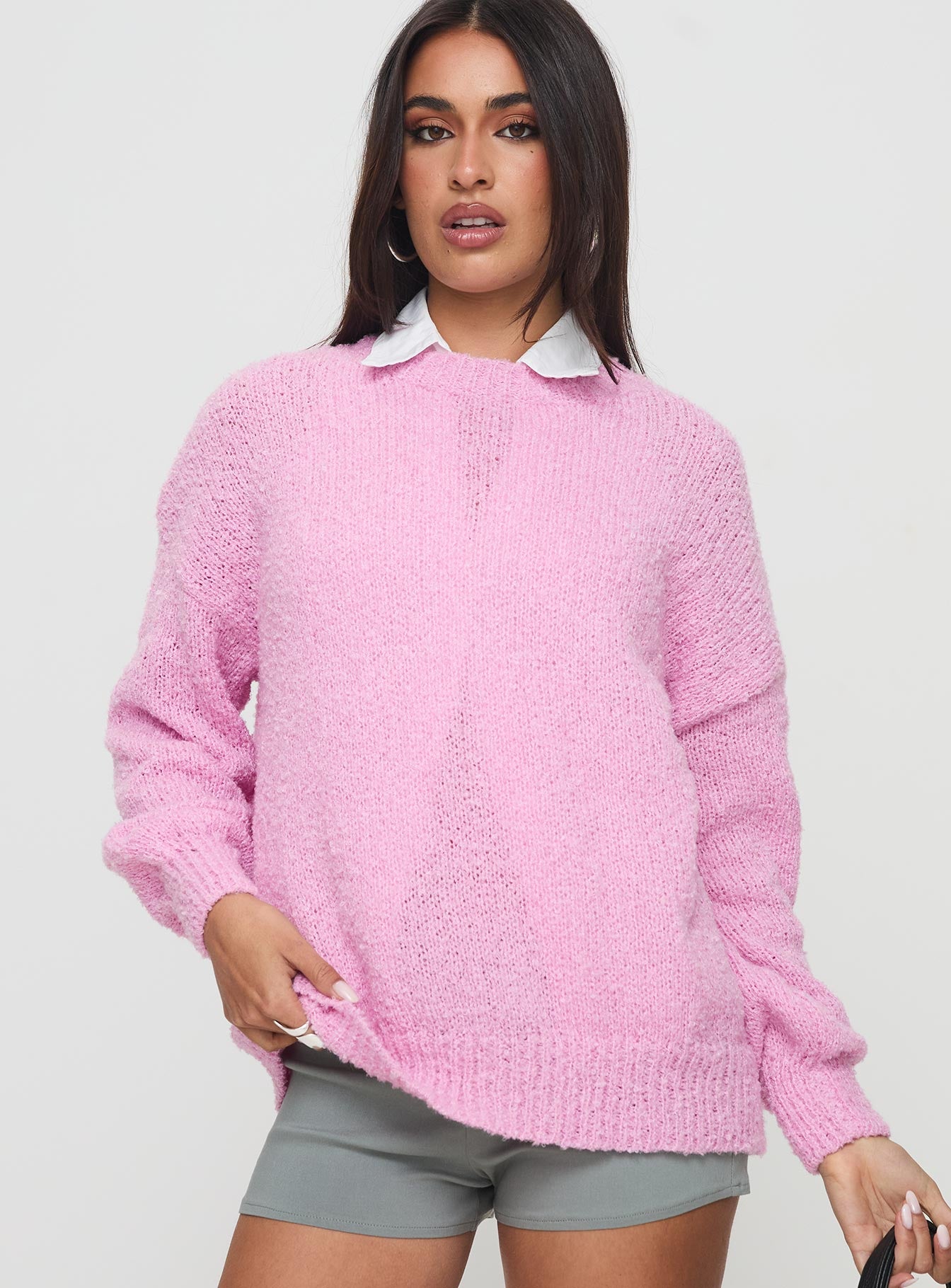 Niomie Knit Sweater Pink Clearance Big Discount