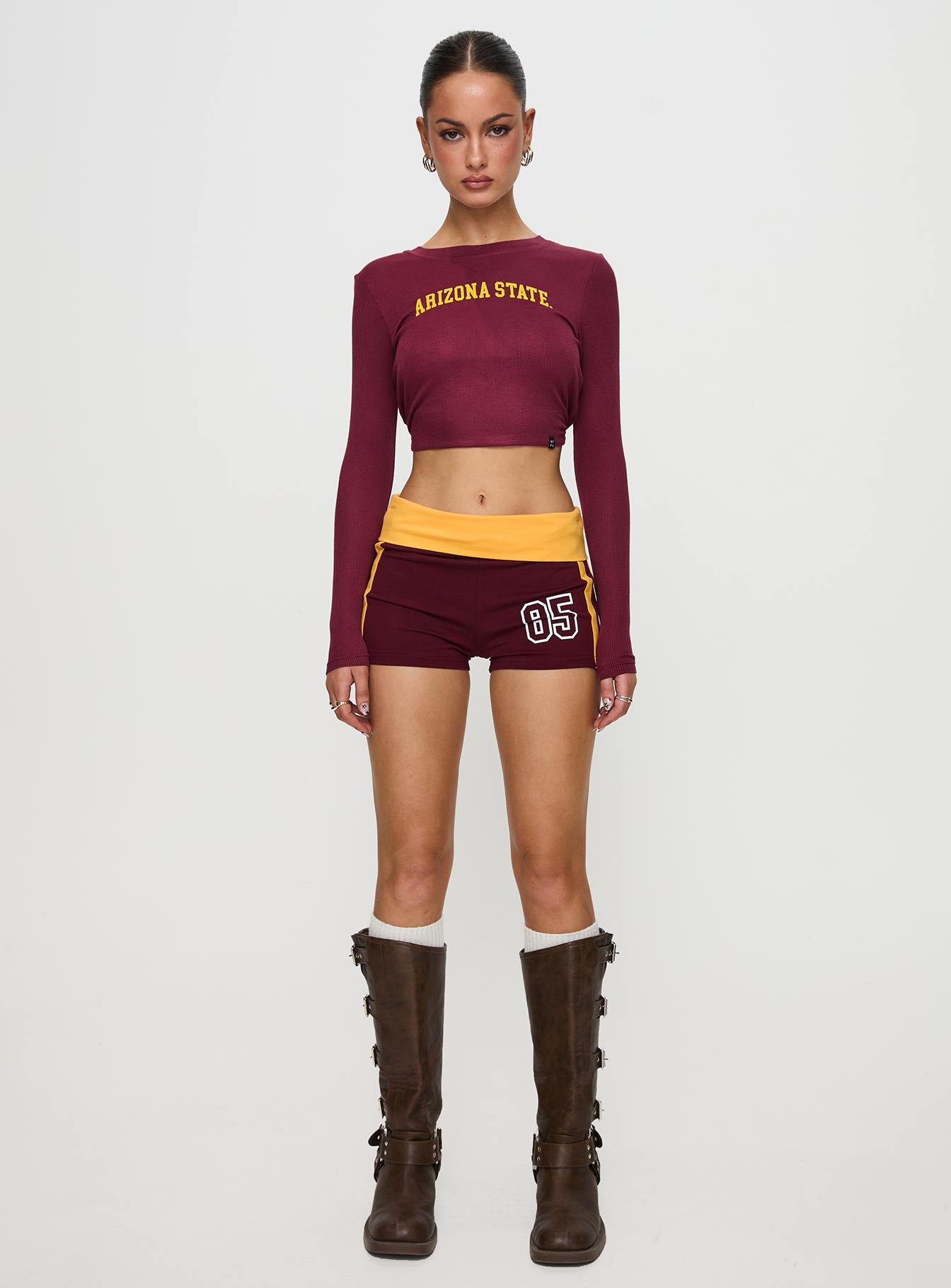 ASU Foldover Shorts Maroon Cheap Pick A Best