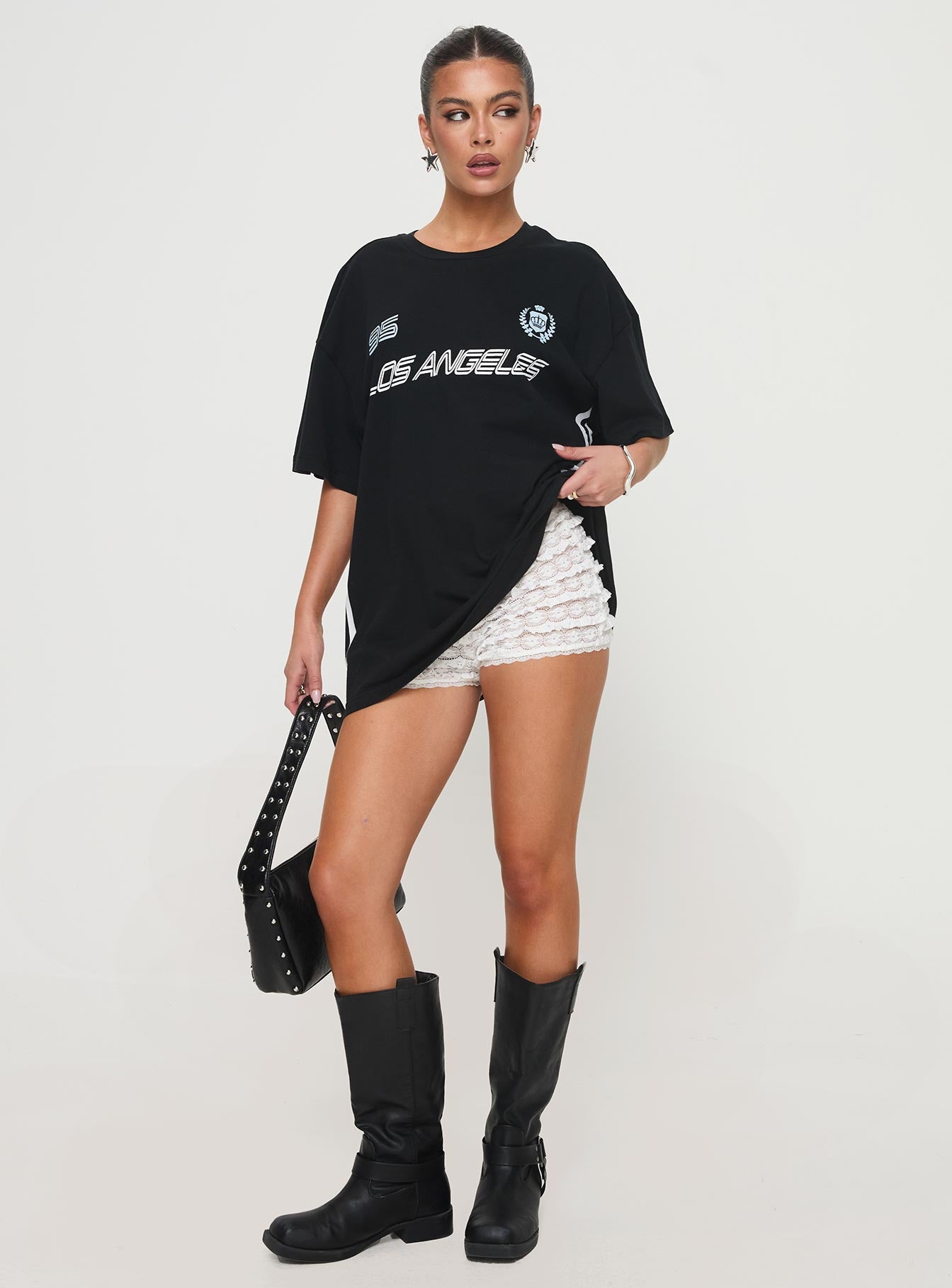 Goal La Oversized Tee Black For Nice