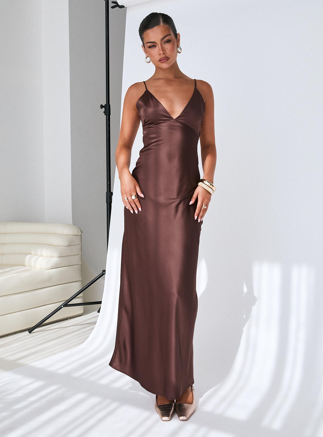 Angels Only Maxi Dress Chocolate Discount Pay With Paypal