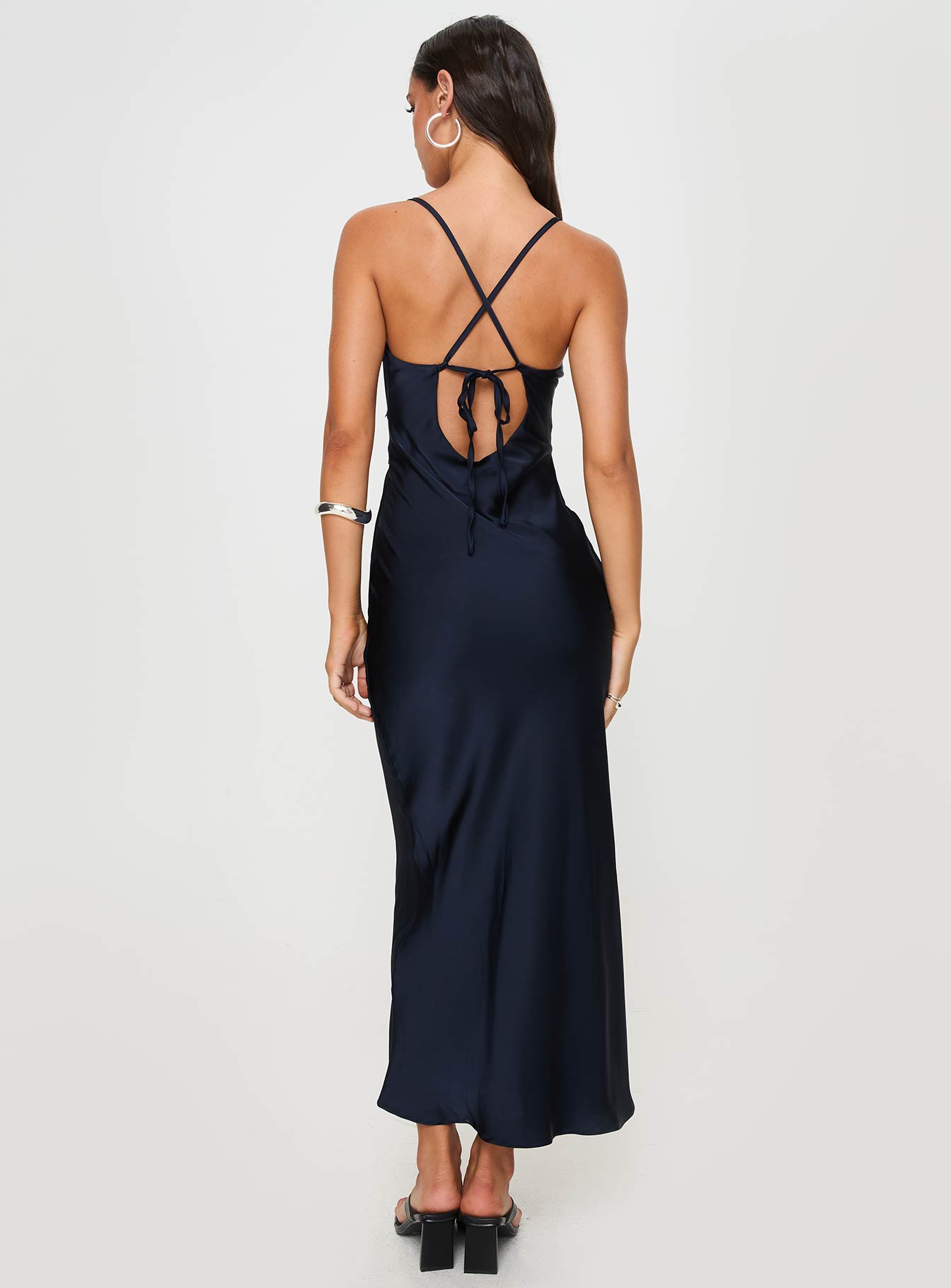 Treasure Bias Cut Maxi Dress Navy Petite Shop For Cheap Pice