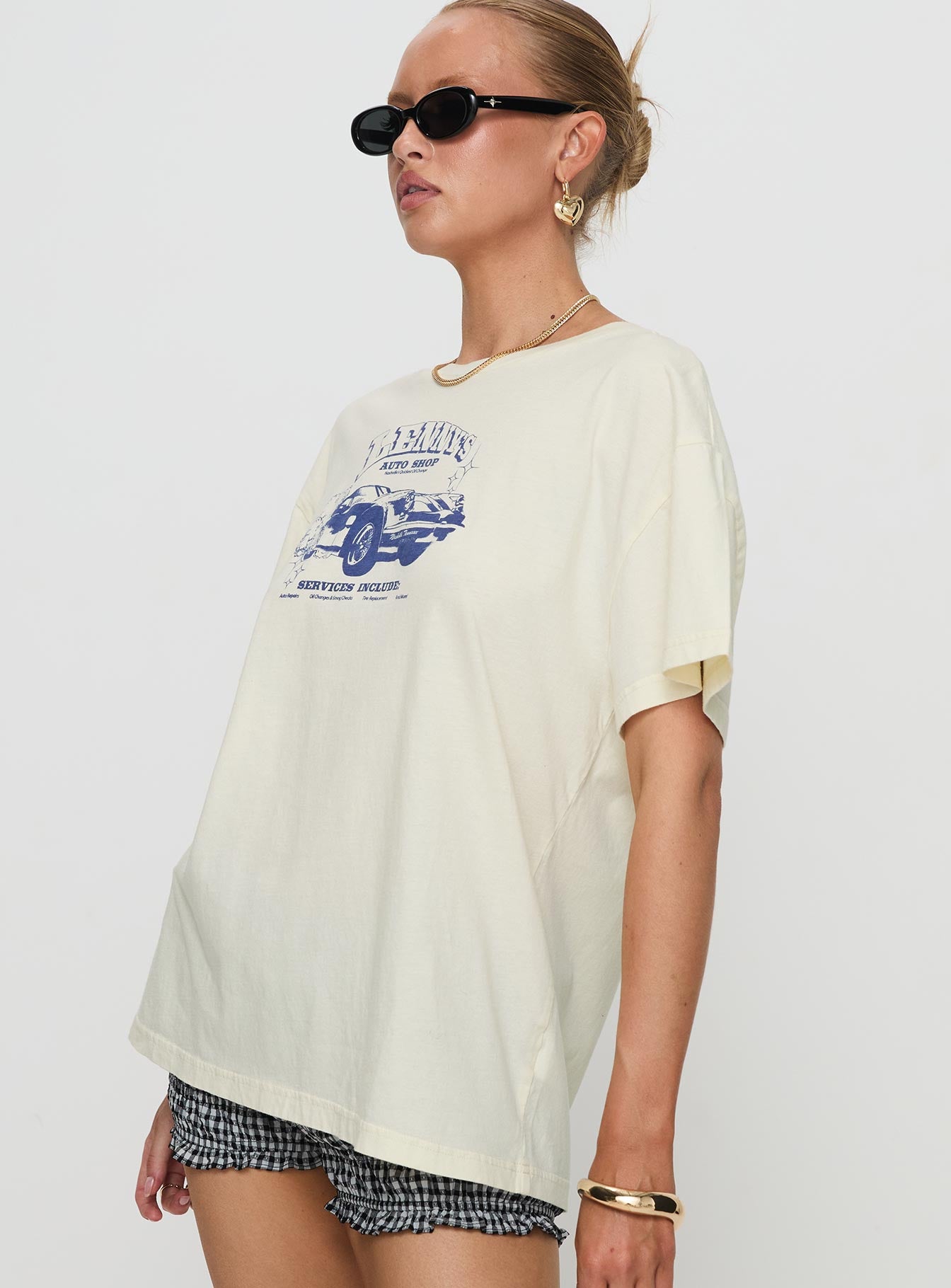 Lennys Auto Oversized Tee Cream Where To Buy Low Pice