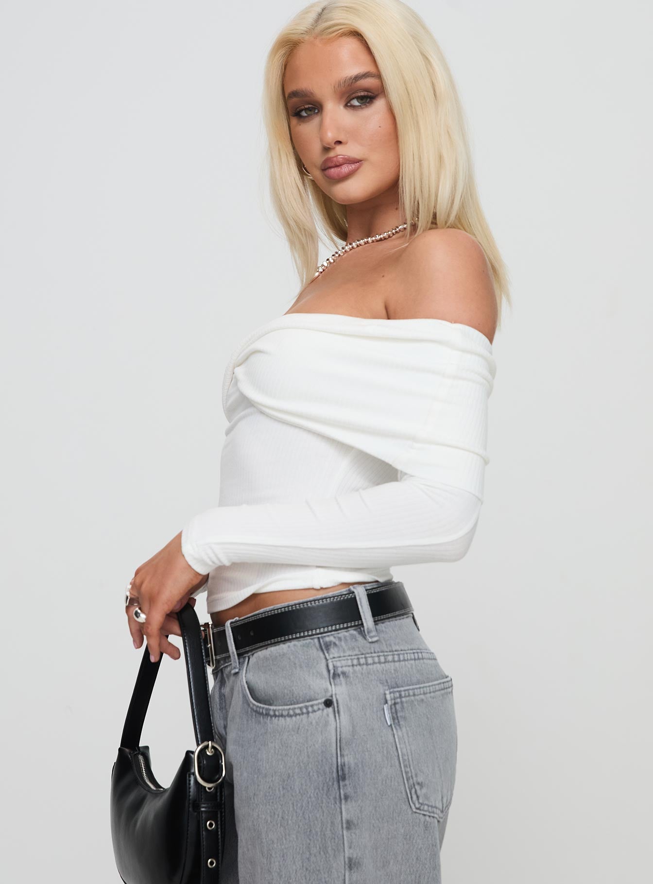 Myrina Long Sleeve Top White Collections For Sale