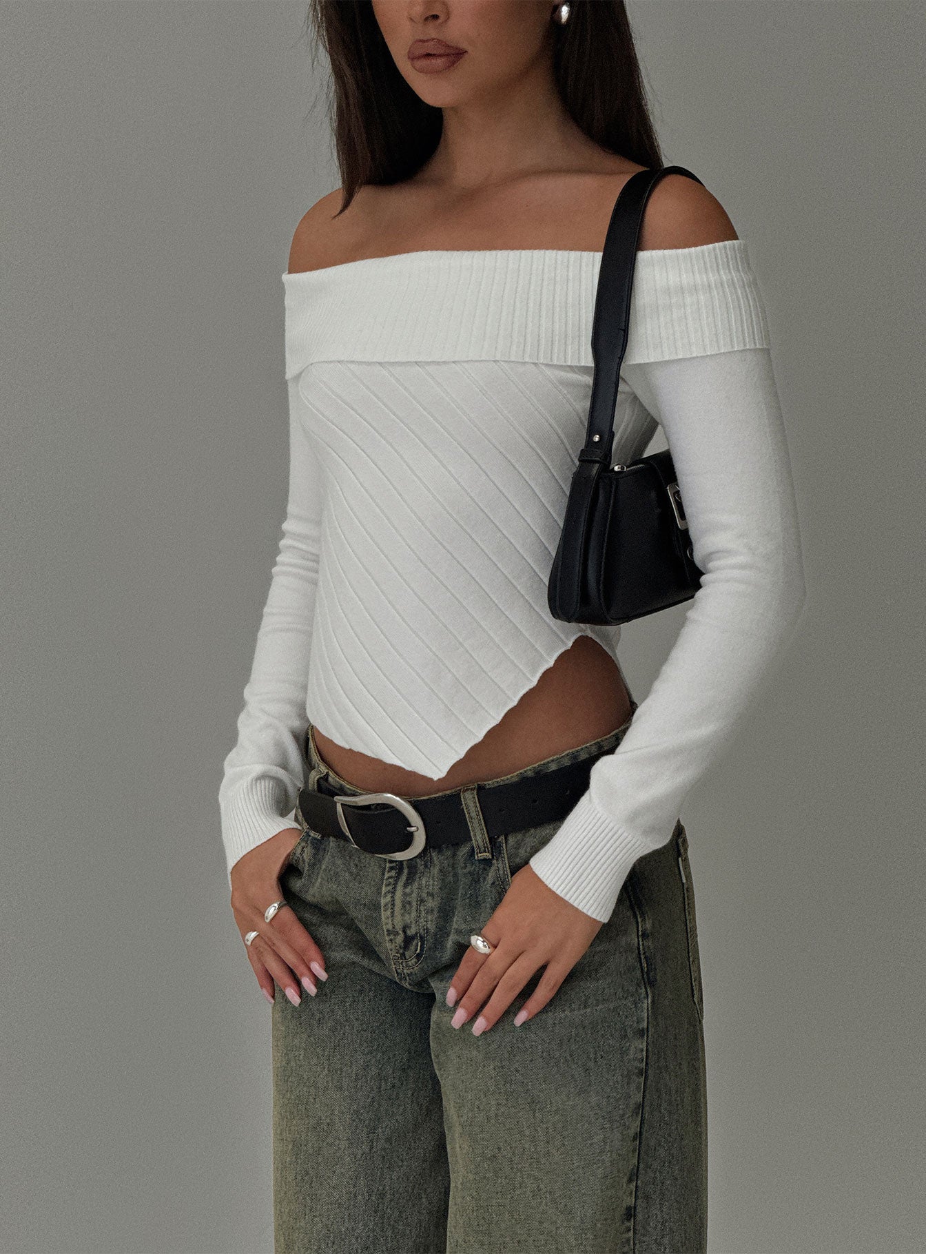 Brisa Long Sleeve Top White Reliable Cheap Online