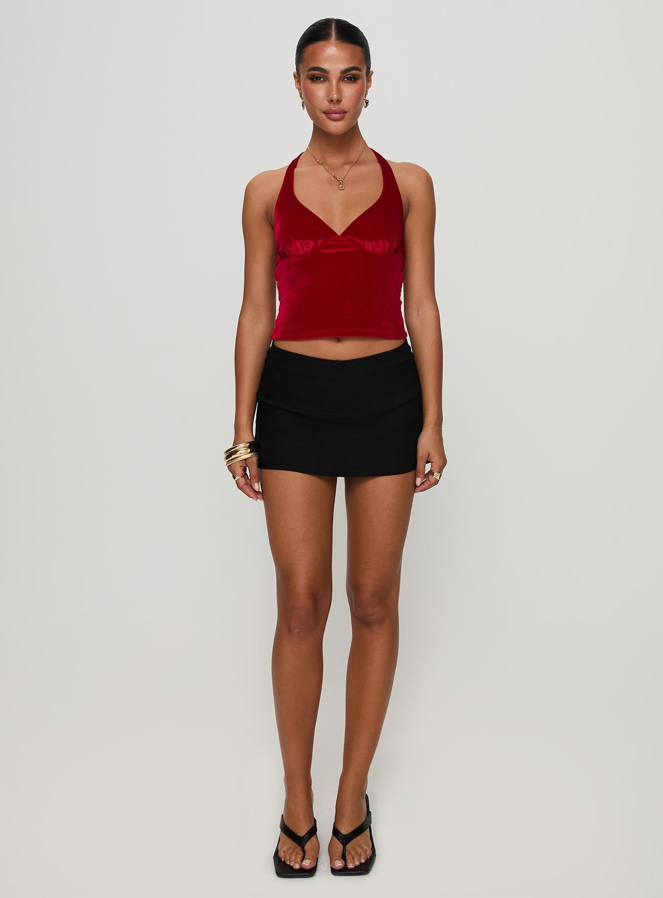 Tuberose Halter Top Red Cheap Best