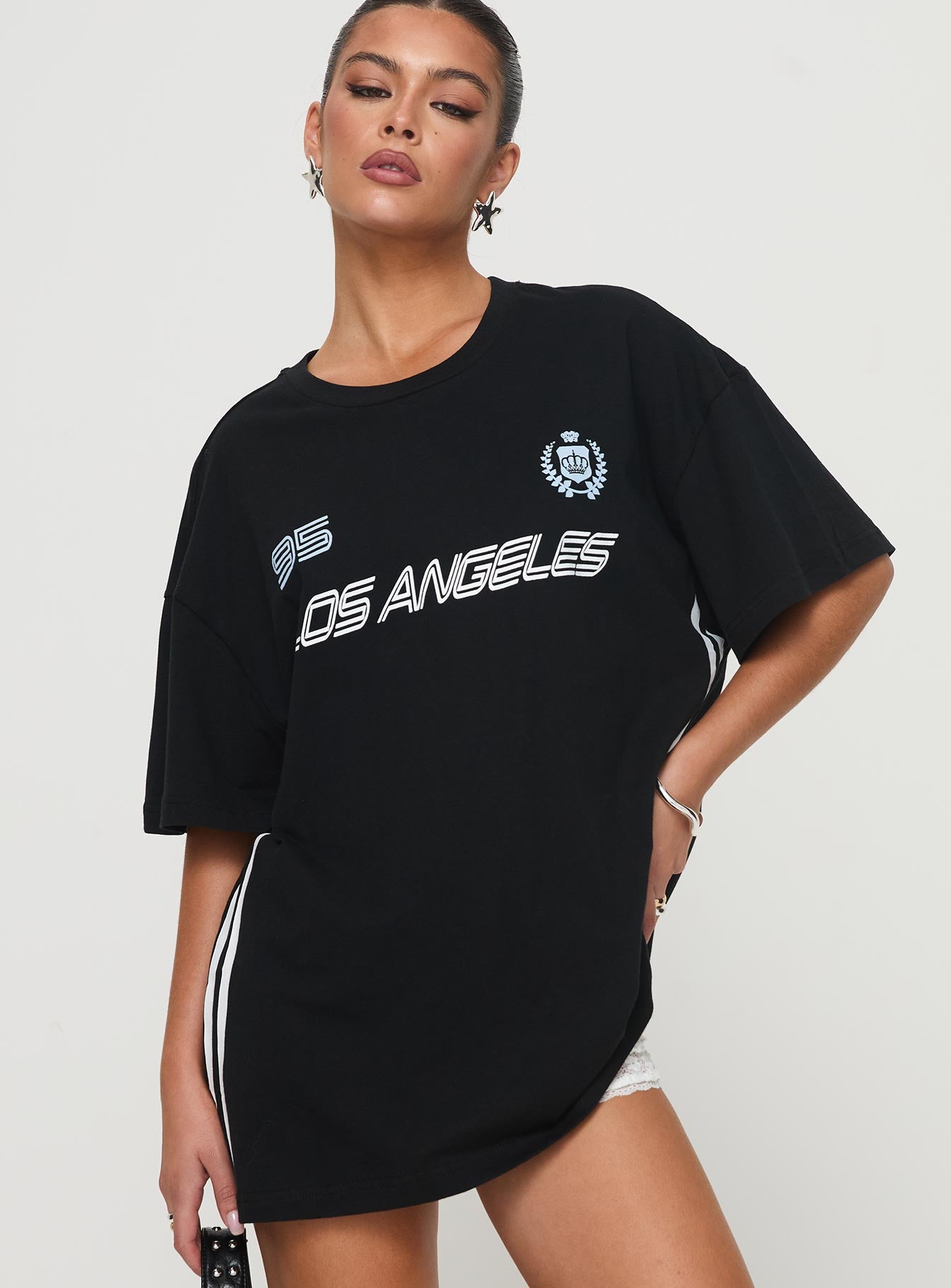 Goal La Oversized Tee Black For Nice