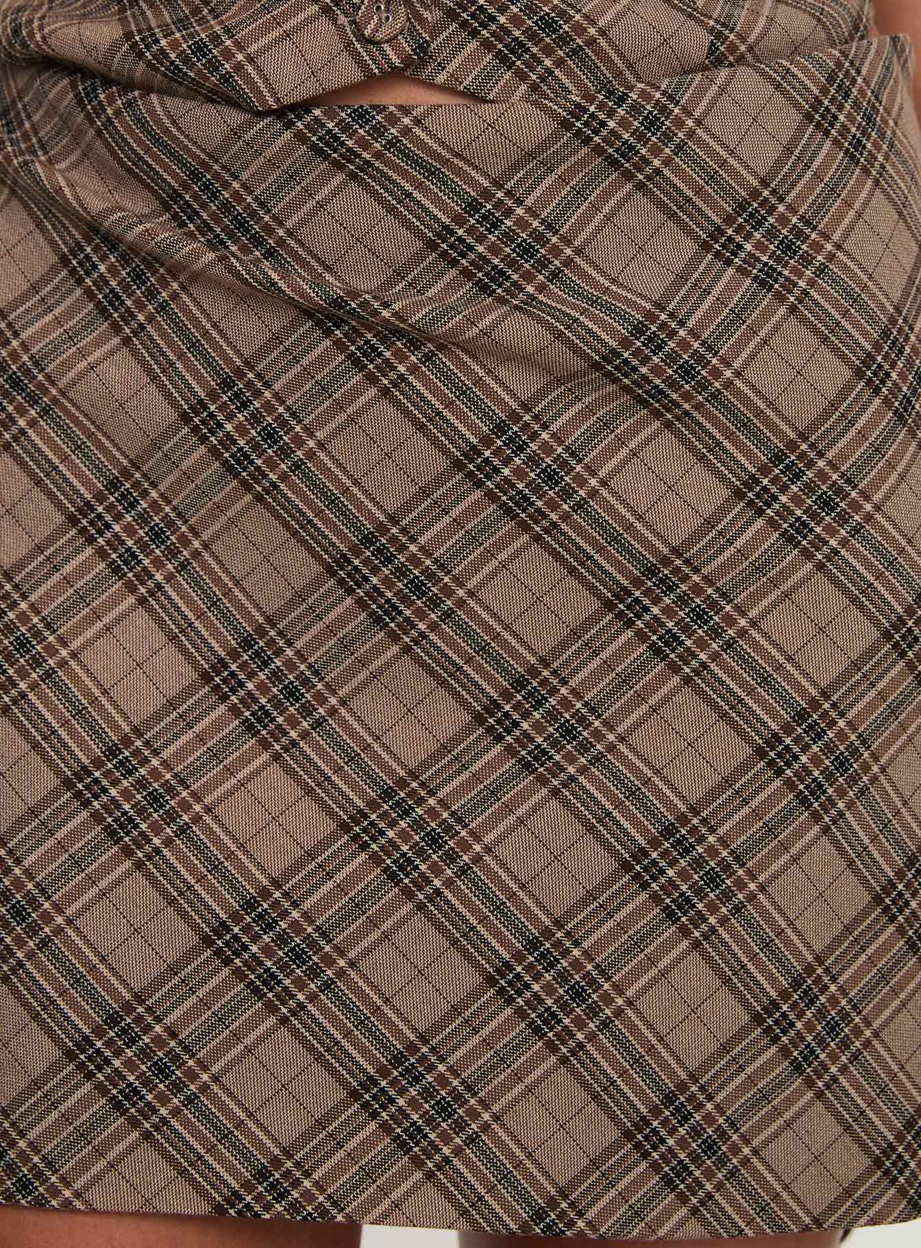 Terrace Mini Skirt Brown Check Outlet Footaction