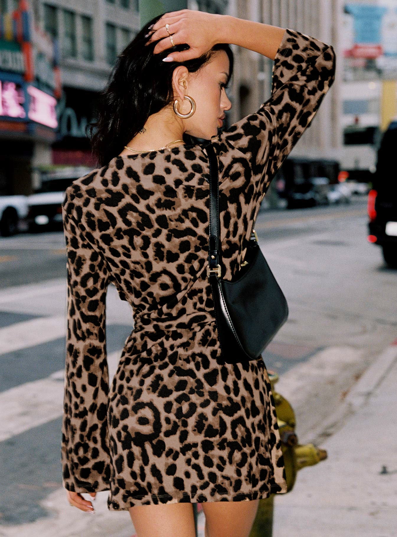 Raquela Wrap Mini Dress Leopard Outlet Geniue Stockist