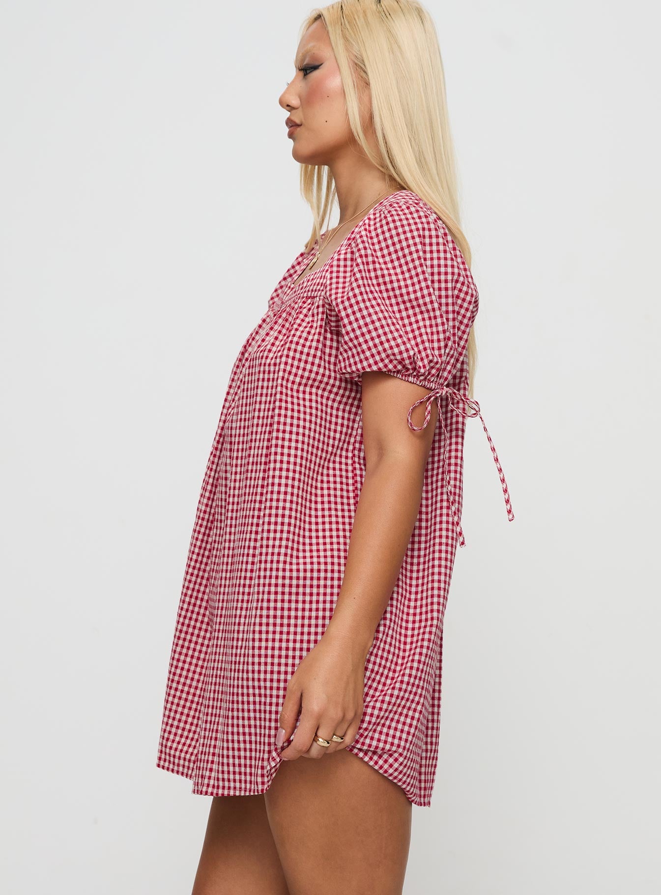 Lilibet Mini Dress Red Gingham 100% Authentic Cheap Online