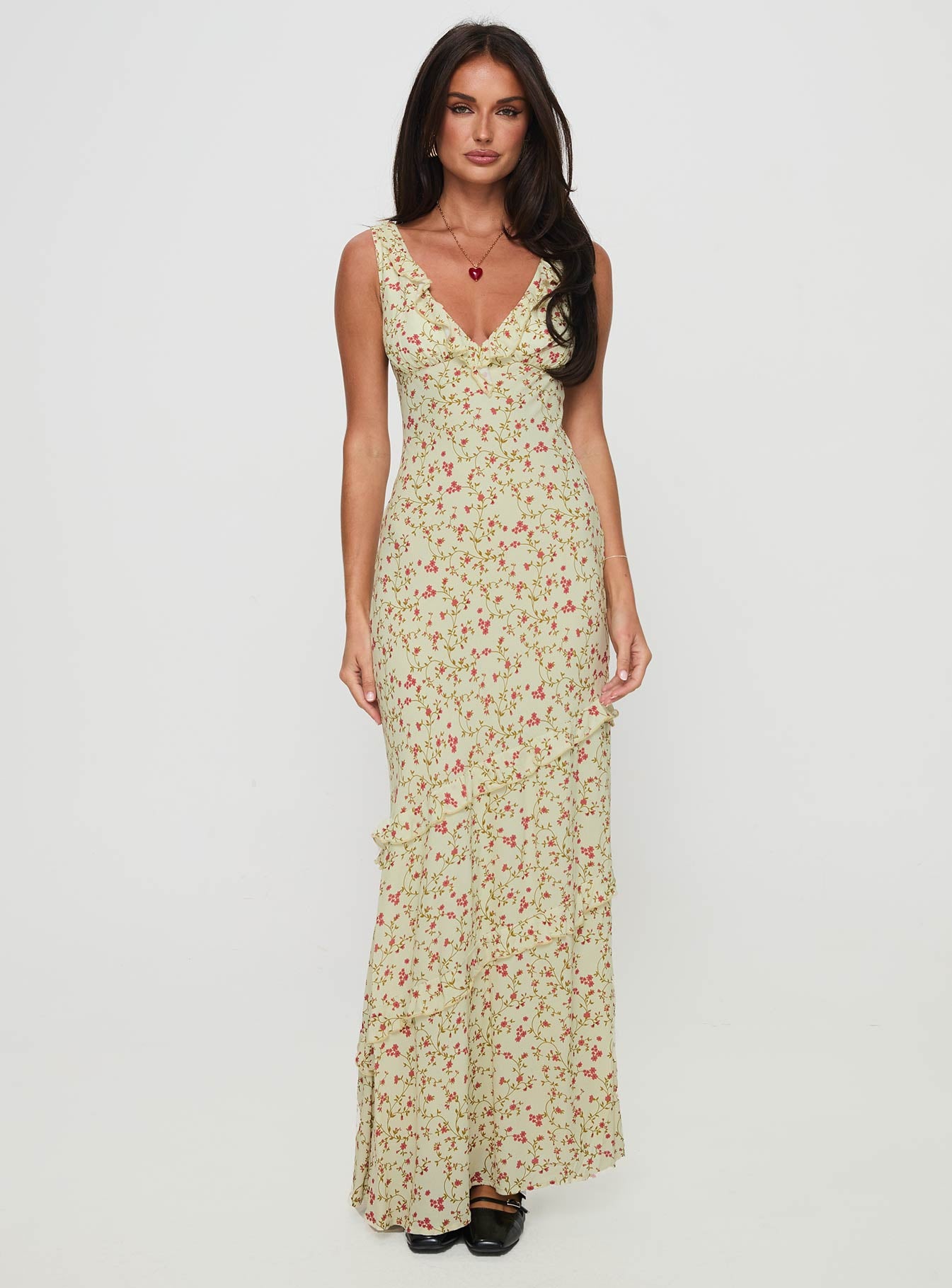 Ridgewood Maxi Dress Beige Floral For Sale 2025