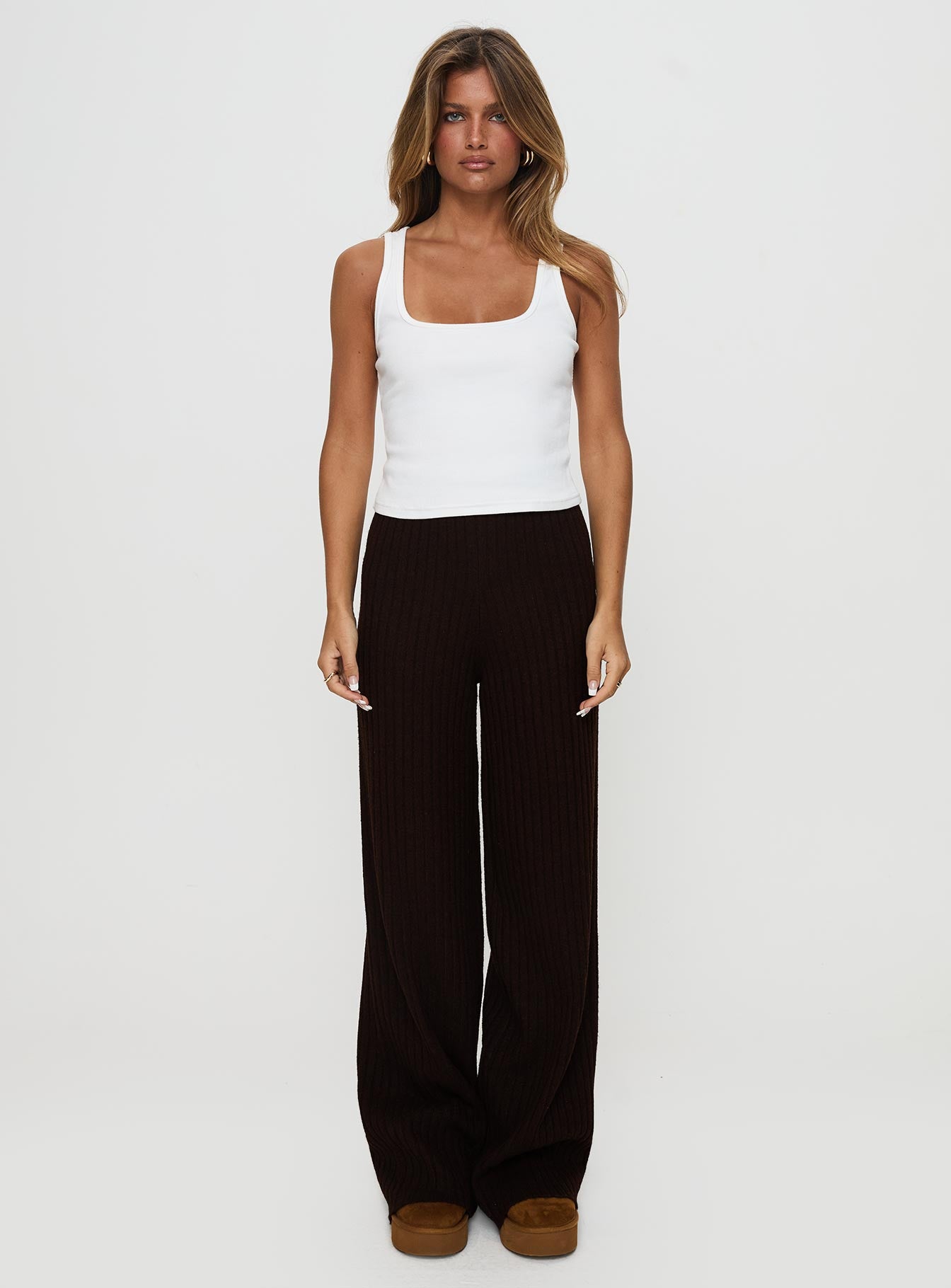 Montana Knit Pants Chocolate Brown Inexpensive