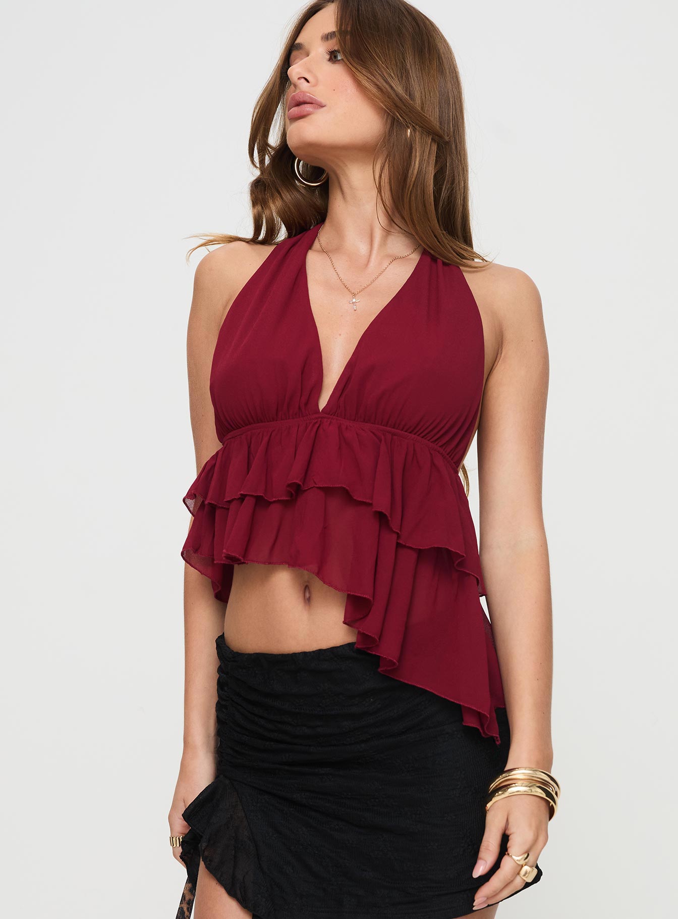 Philomela Top Burgundy Buy Cheap Discounts