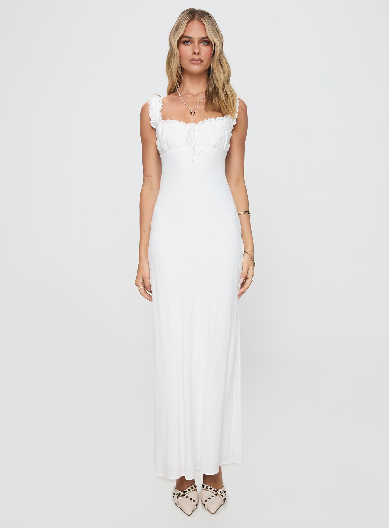Lillette Maxi Dress White Supply Cheap Pice