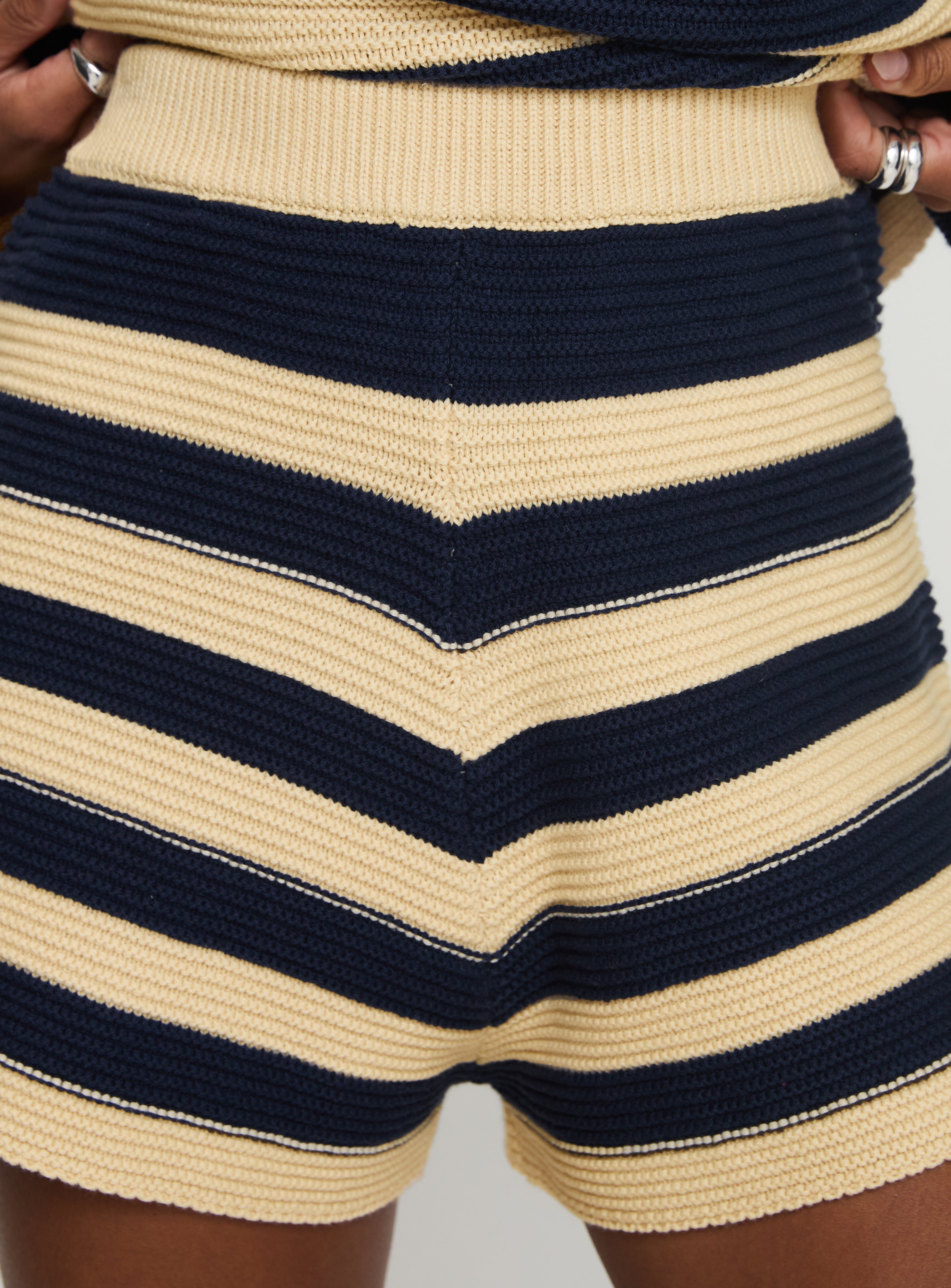 Cheyenne Set Navy / Cream Stripe Free Shipping Discounts