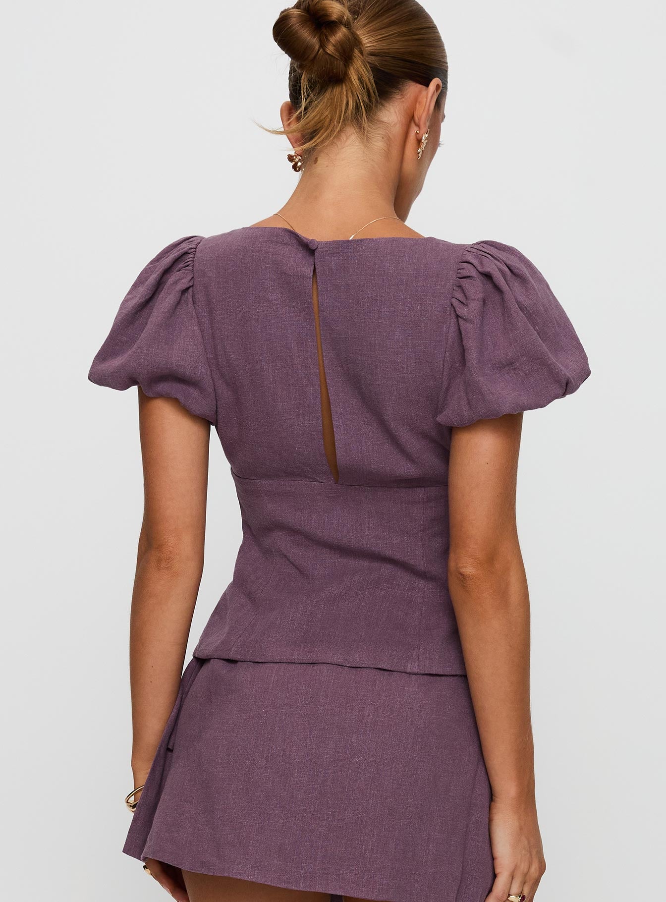 Wilhelmina Blouse Top Plum Discount Collections