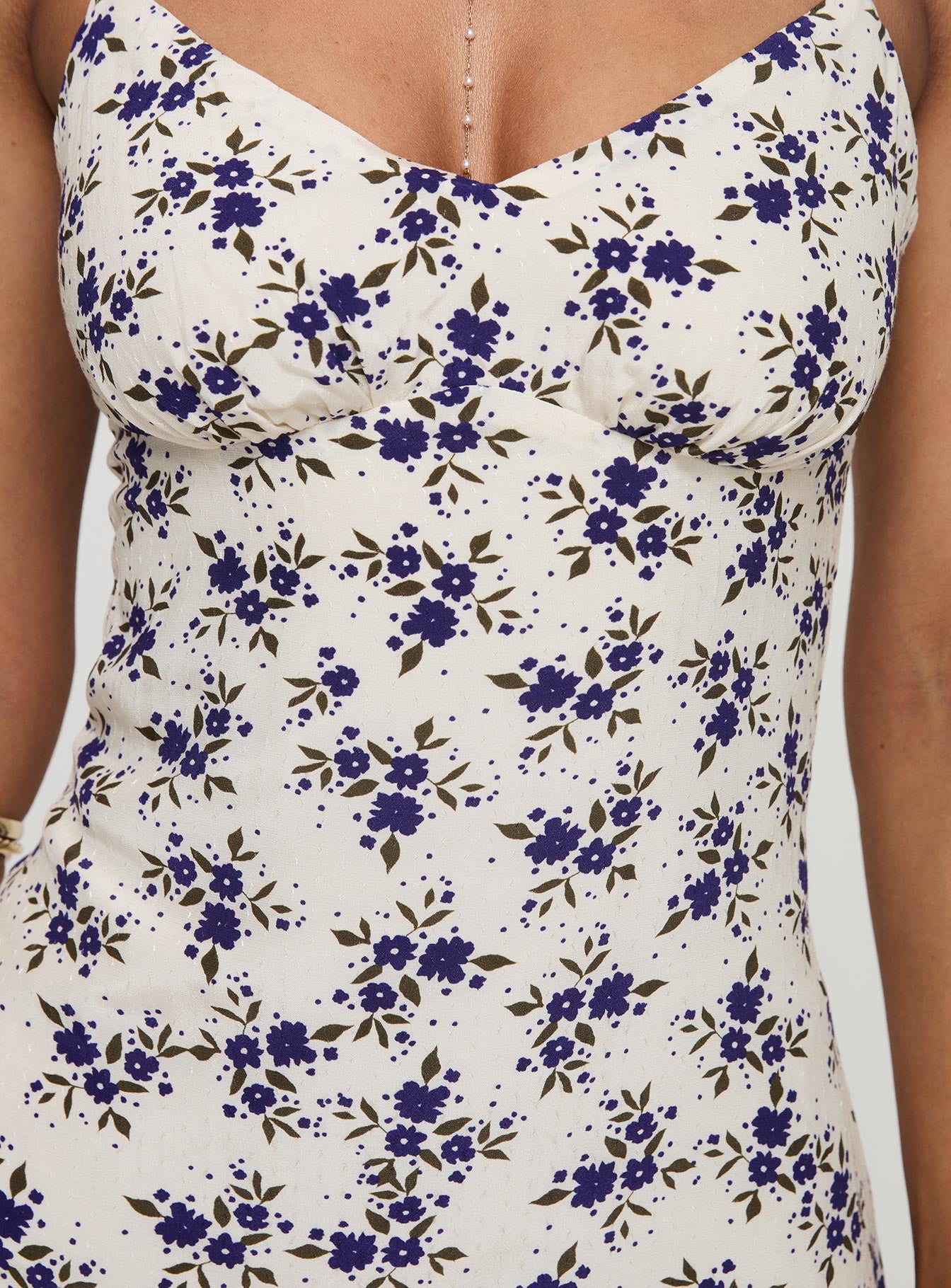 Jaye Mini Dress White / Blue Floral Get To Buy Cheap Pice