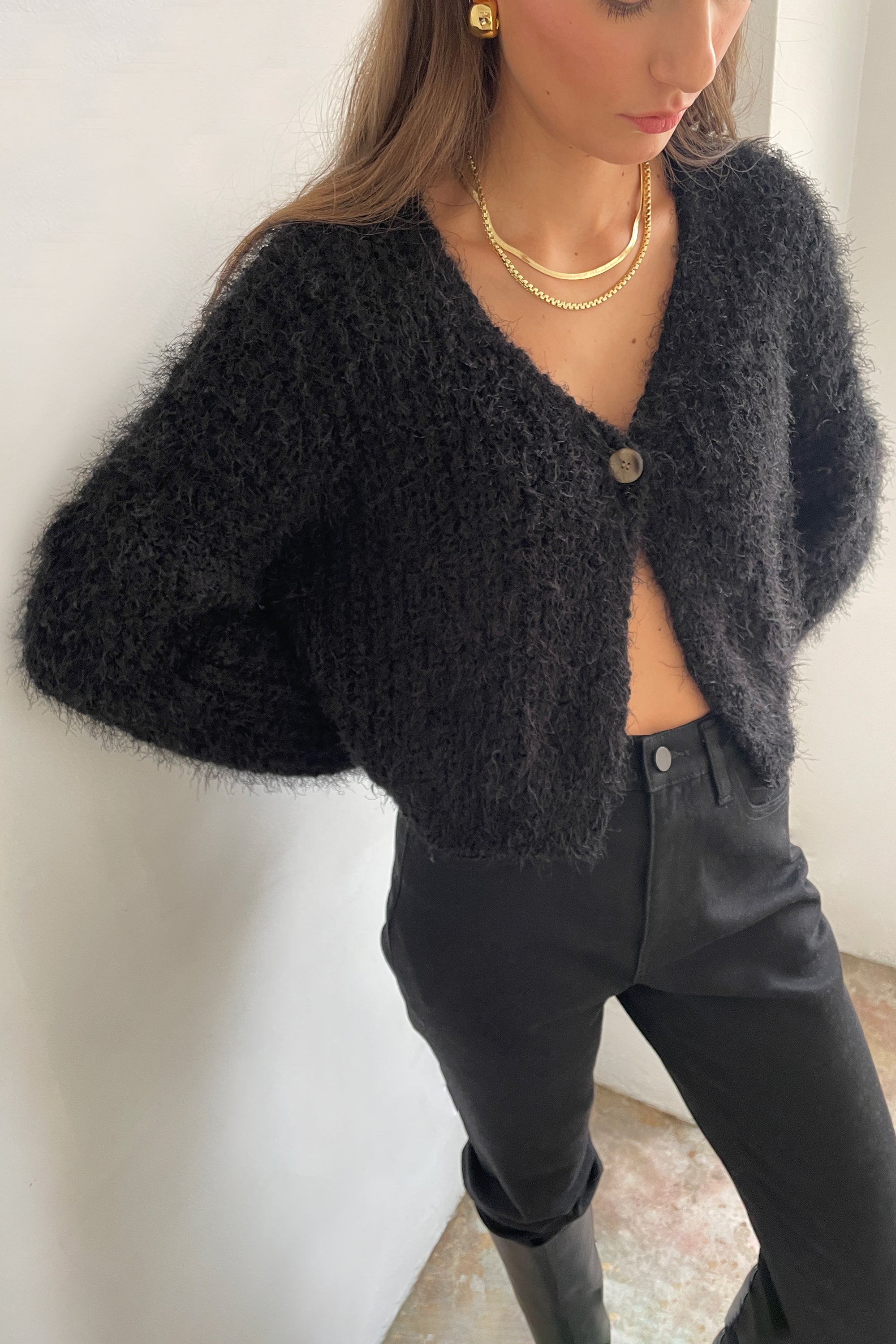 FUZZY CARDIGAN Outlet Low Pice Fee Shipping