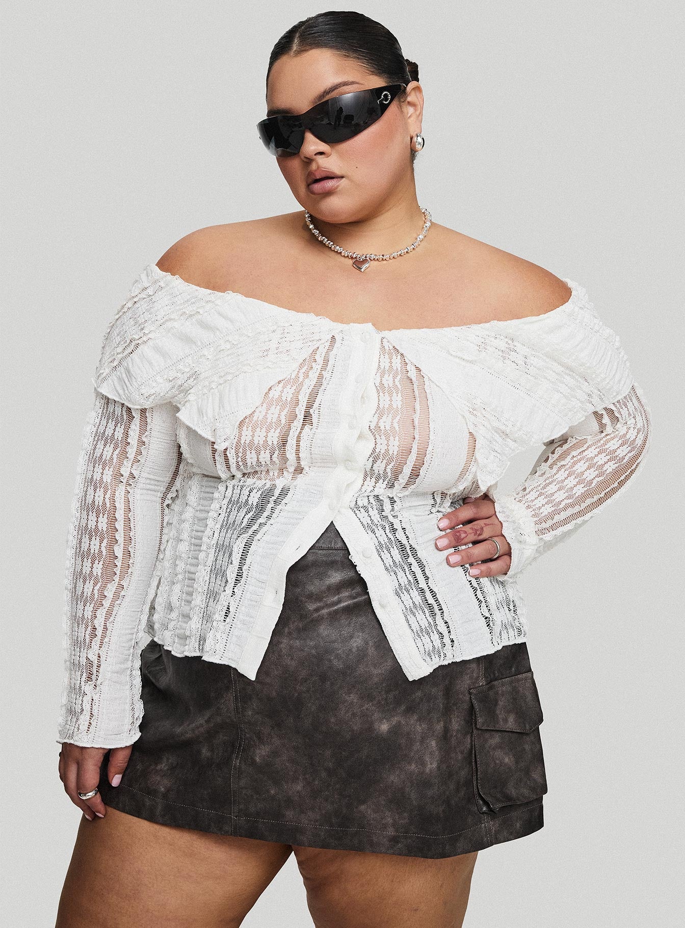 Lisbeth Off The Shoulder Top White Curve Get Authentic Sale Online