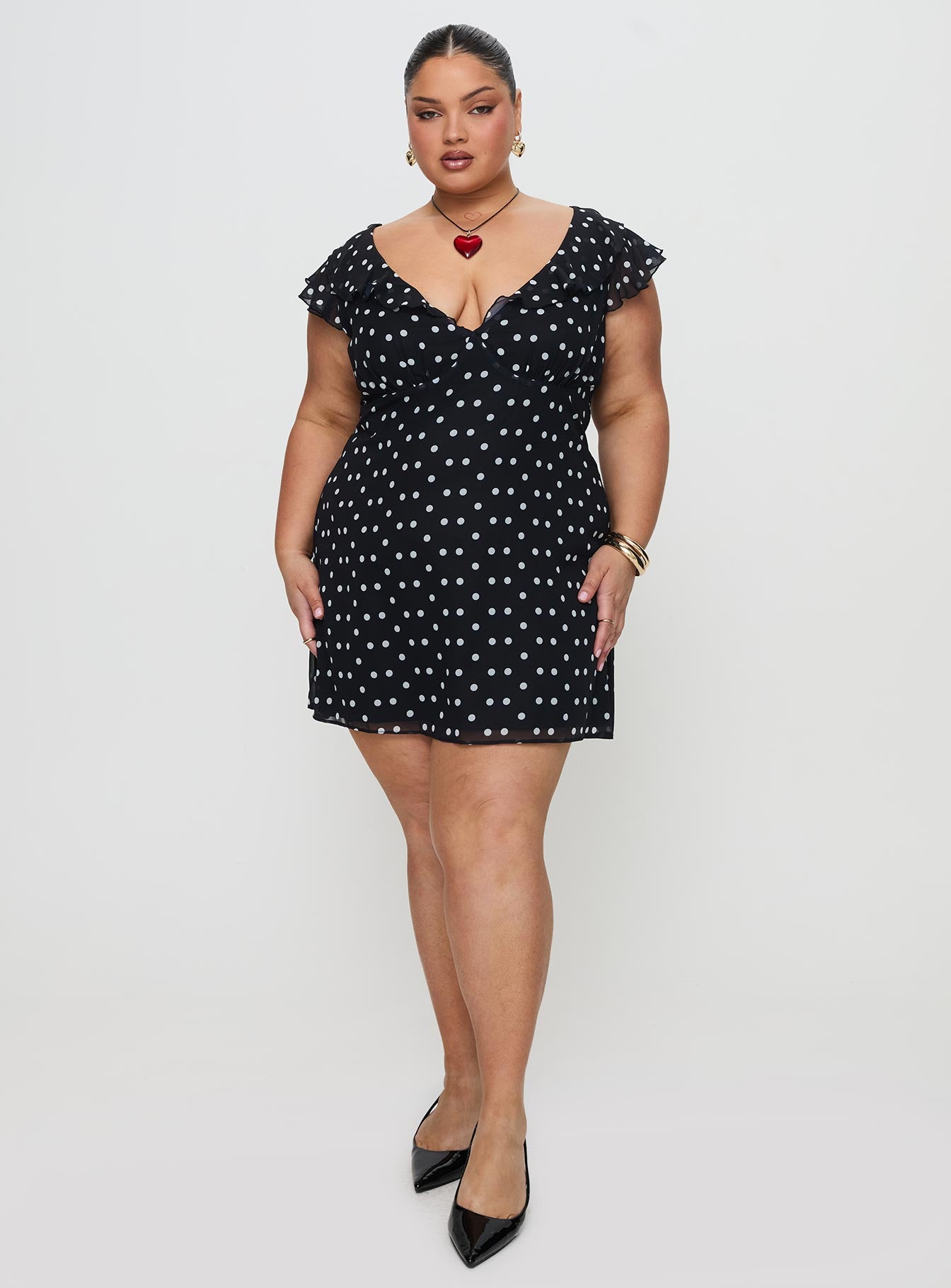 I Guess So Mini Dress Black Polka Dot Free Shipping Real