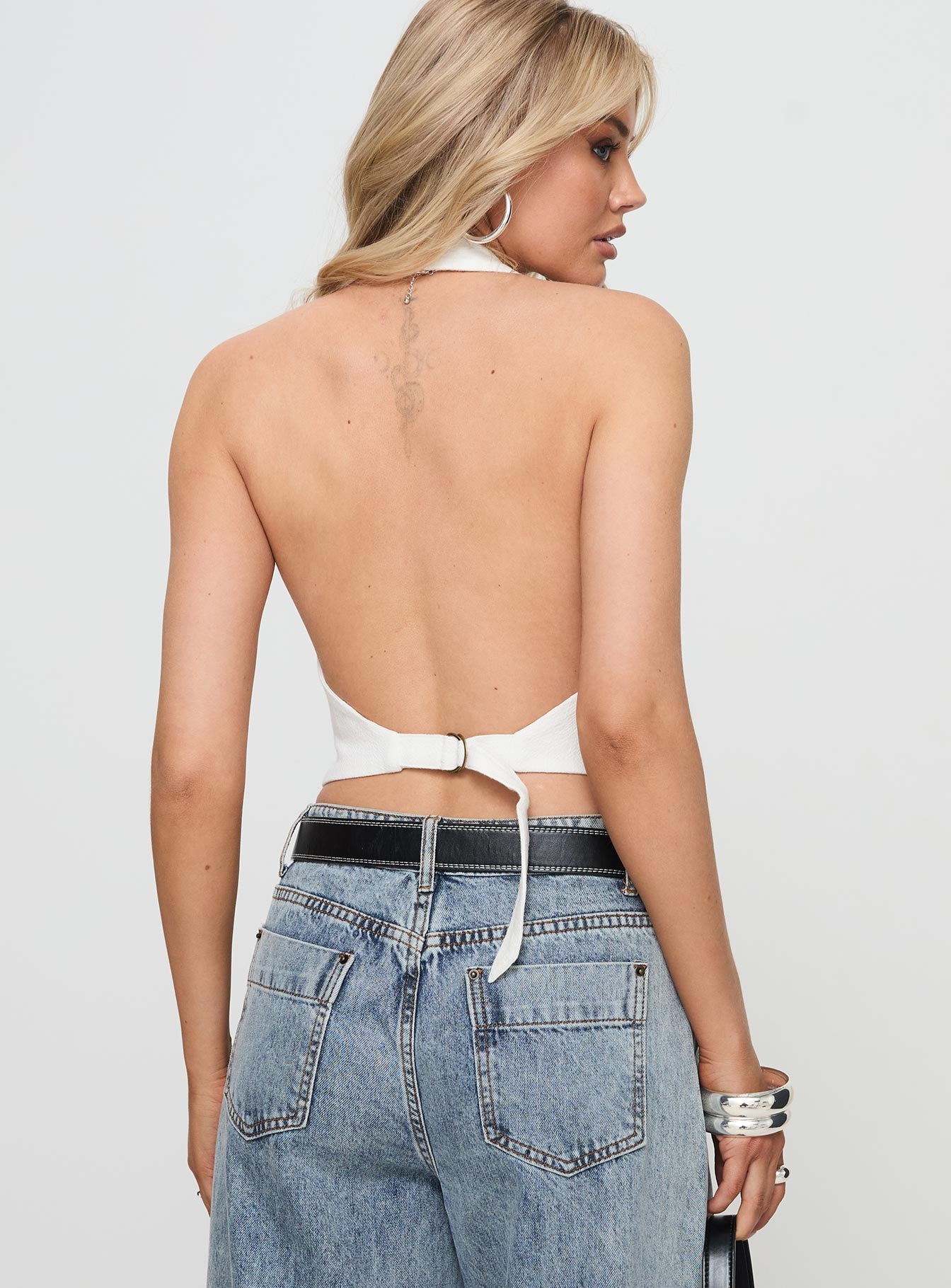 Je Suis Halter White Discount 2025