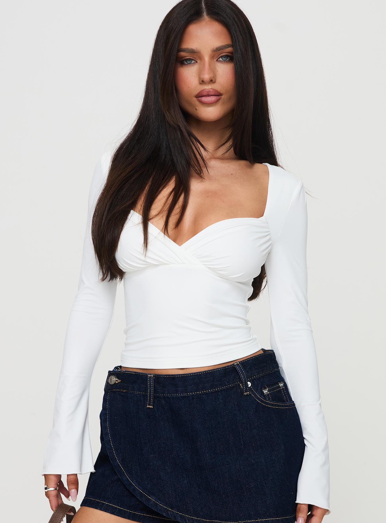 Sampson Long Sleeve Top White Clearance In China