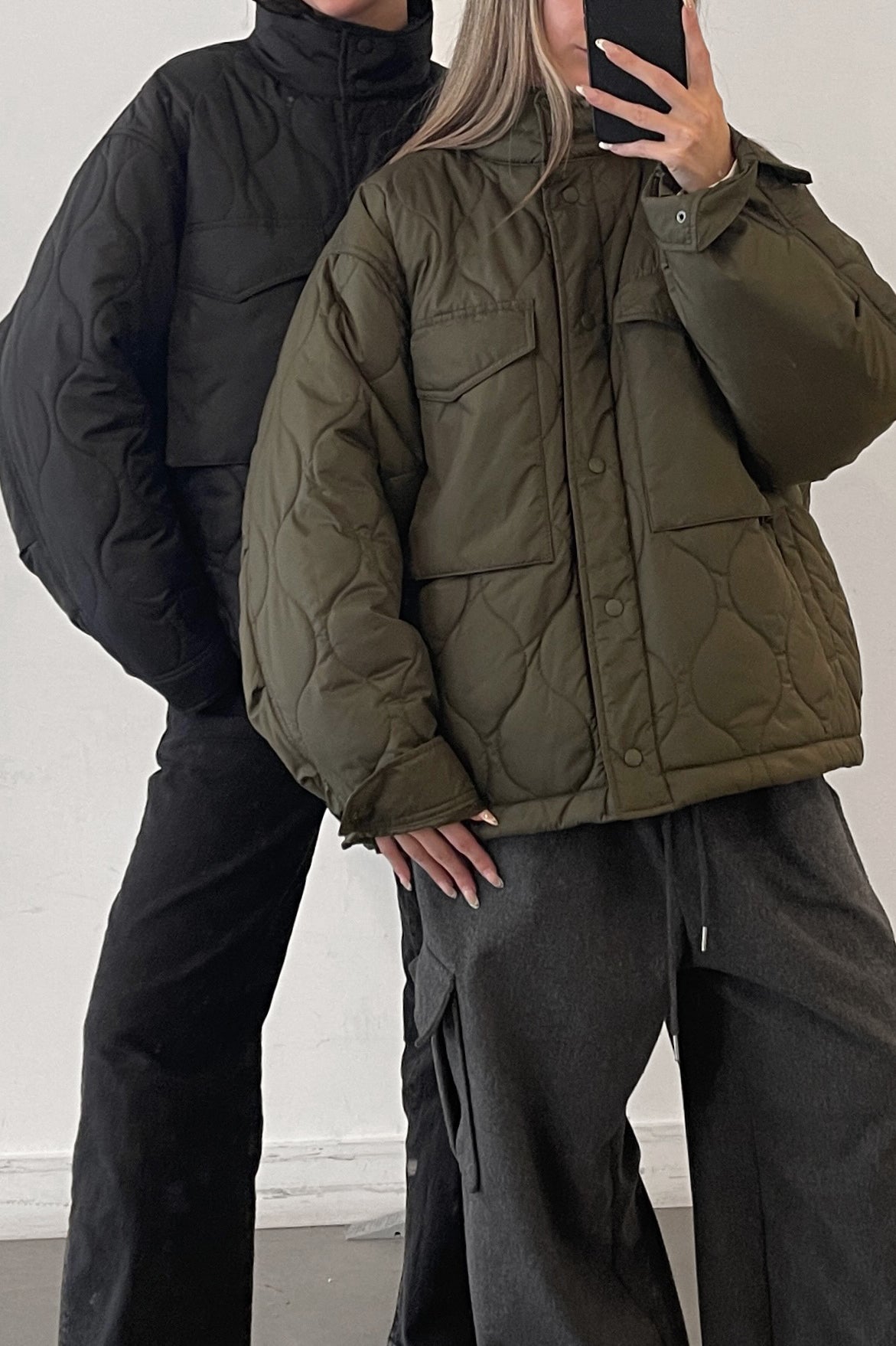 QUILTED PUFFER SHACKET Clearance Store Cheap Online