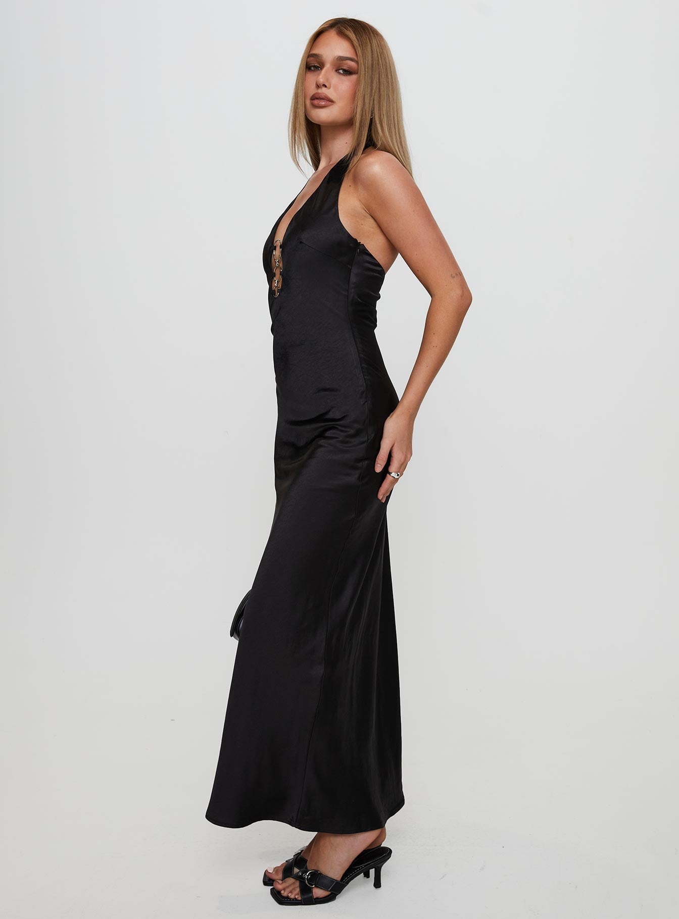 Vasilisa Halter Neck Maxi Dress Black From China