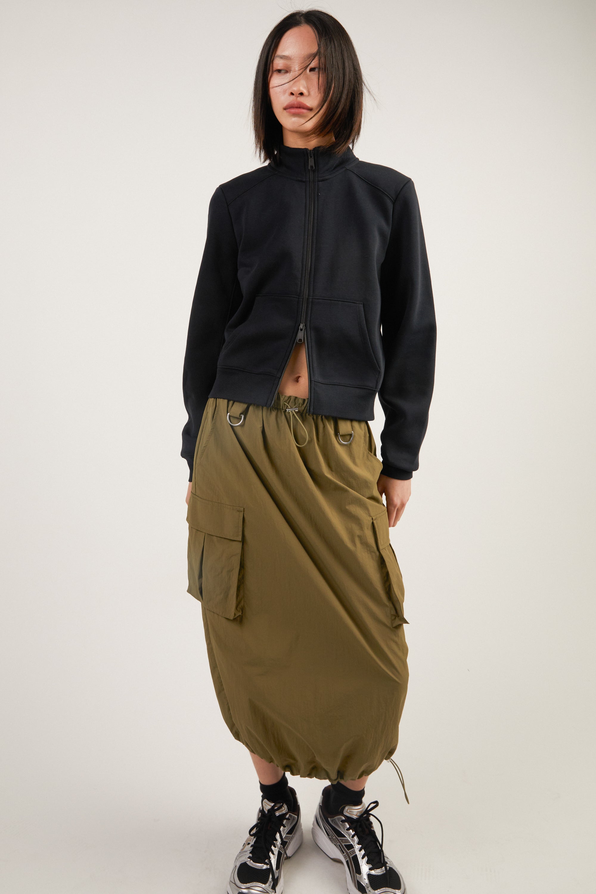 NYLON MAXI CARGO SKIRT From China