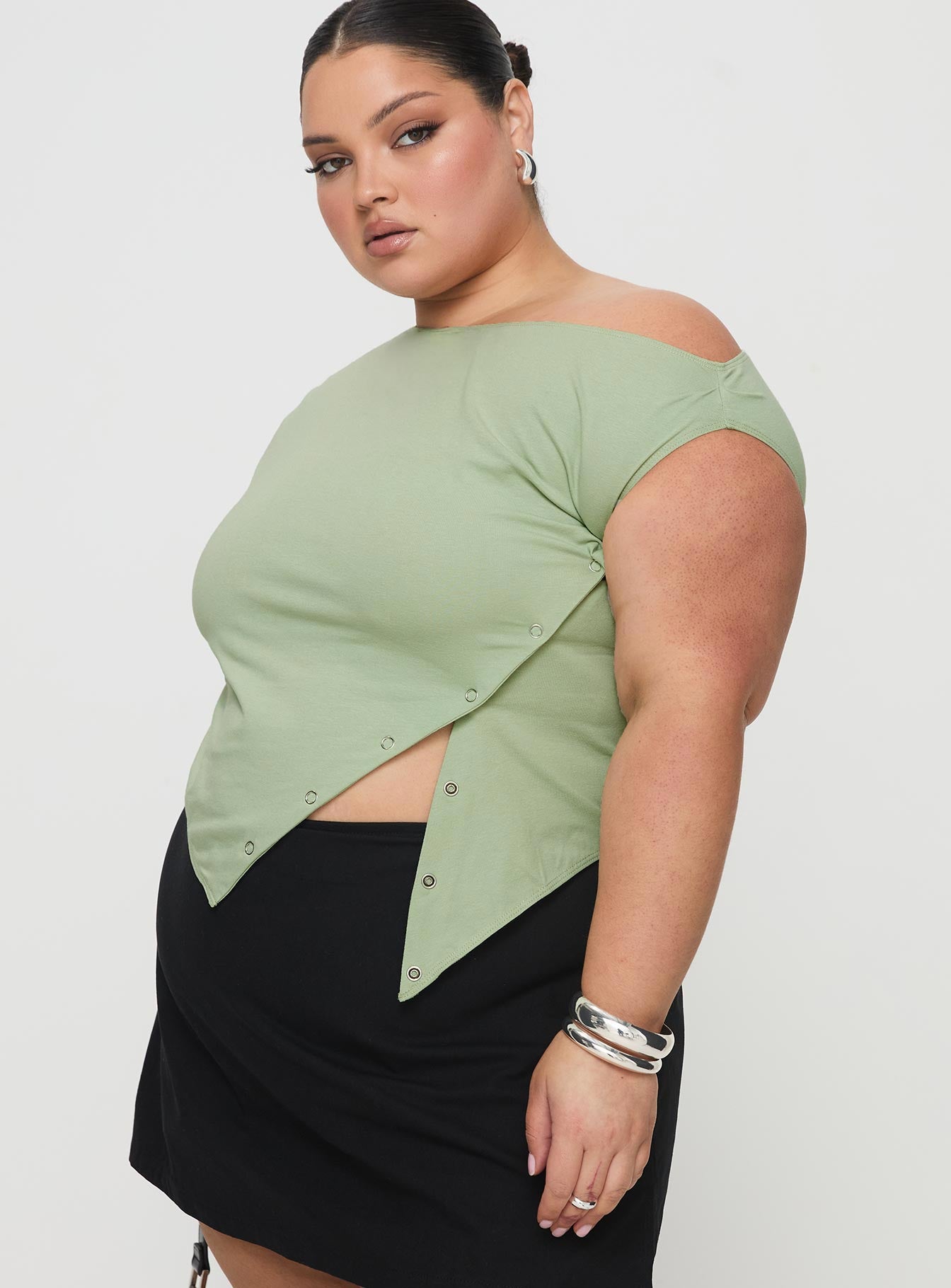 Karre Off The Shoulder Top Sage Curve Cheapest Sale Online