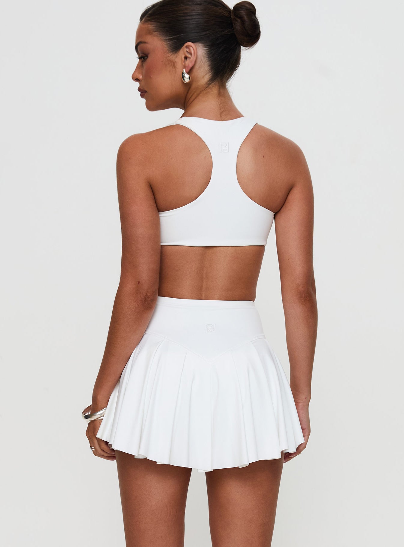 Dynamic Pleat Active Skort White Free Shipping Fake