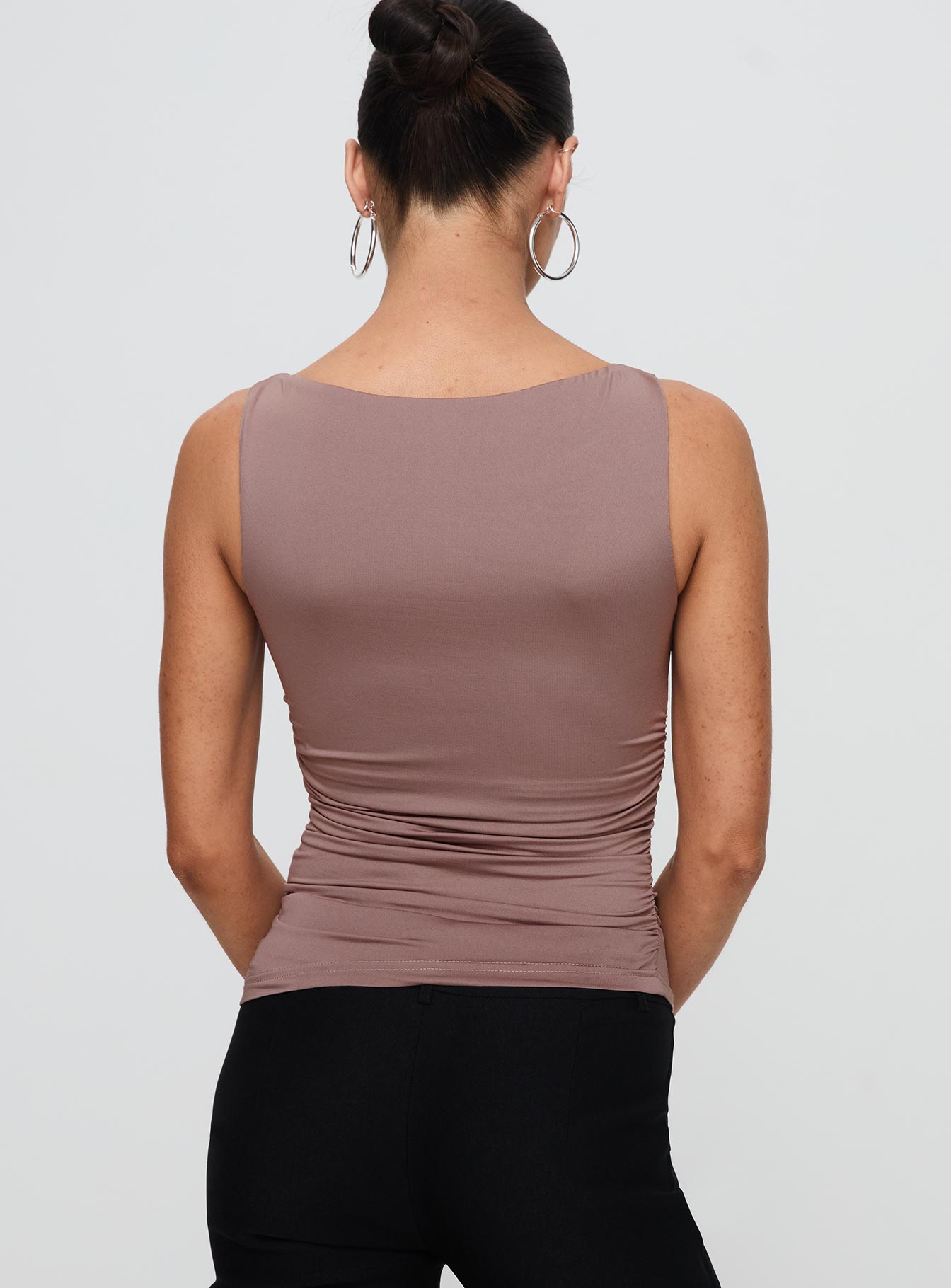 Kind To Another Ruched Top Mauve Low Cost Online