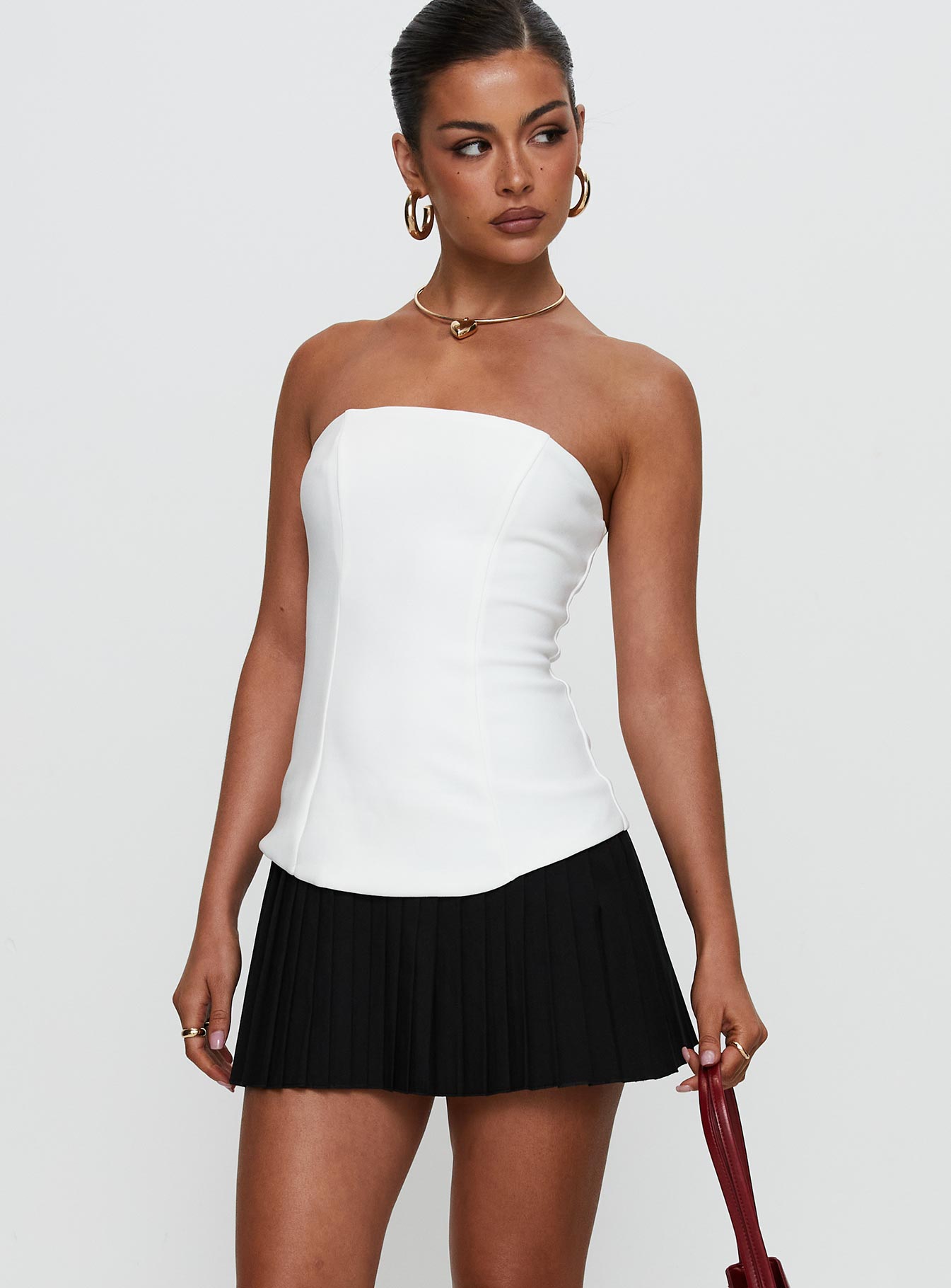 Obsessed Strapless Mini Dress White Limited Edition Cheap Pice