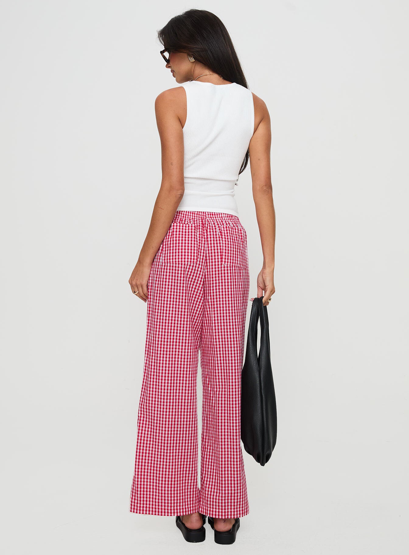 Beach House Pants Red Gingham Tumblr Cheap Pice