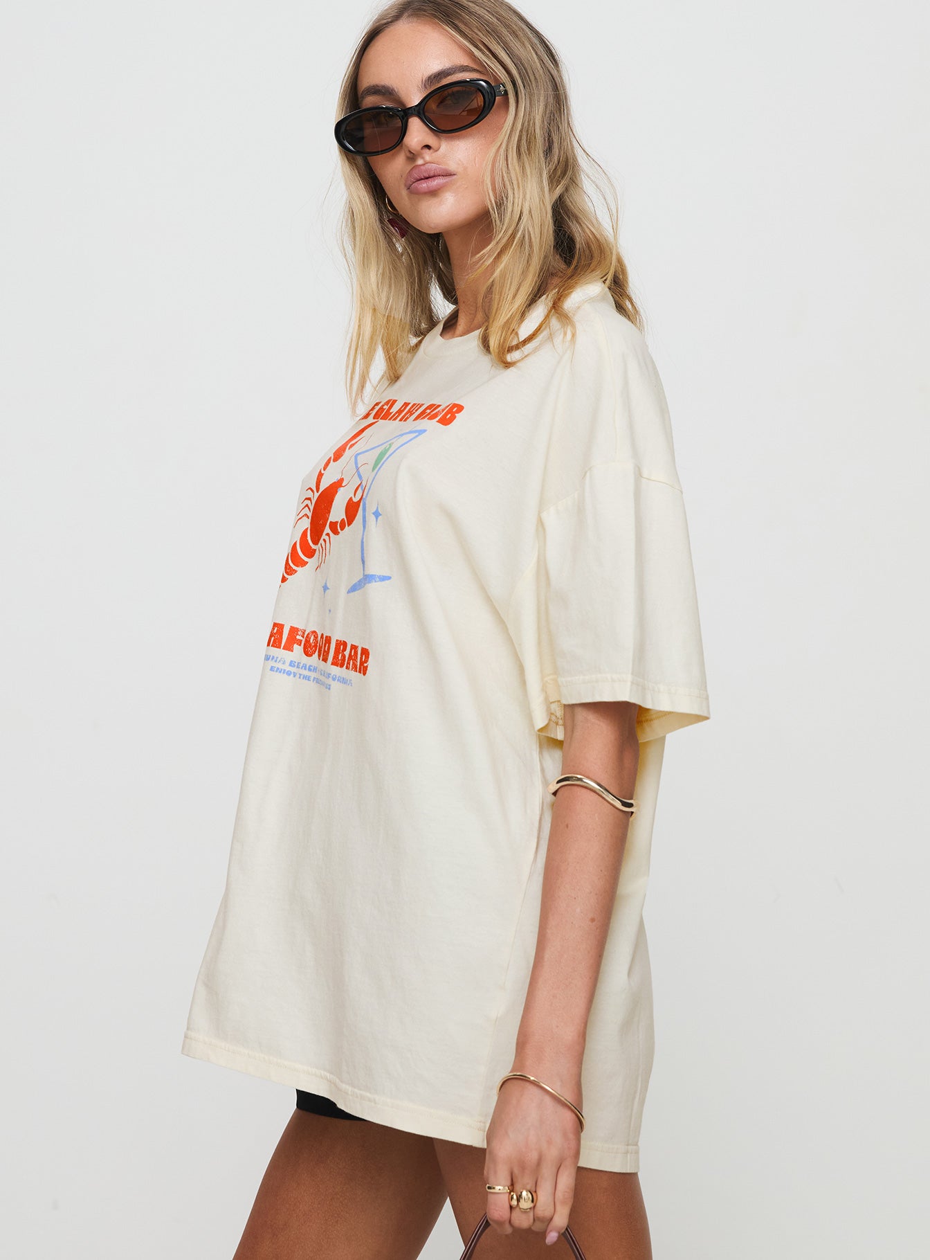 The Claw Club Oversized Tee Yellow Clearance Shop