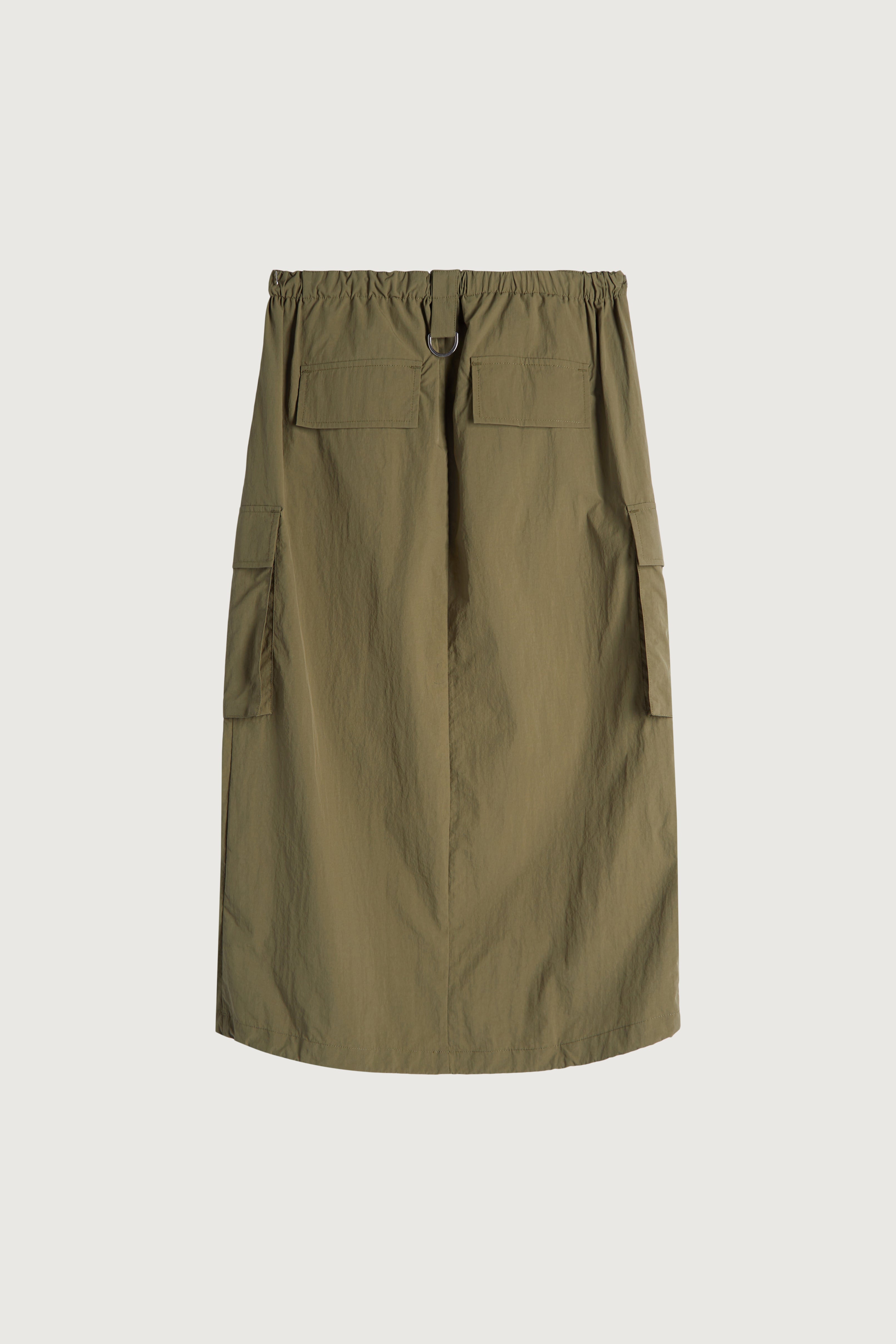 NYLON MAXI CARGO SKIRT From China