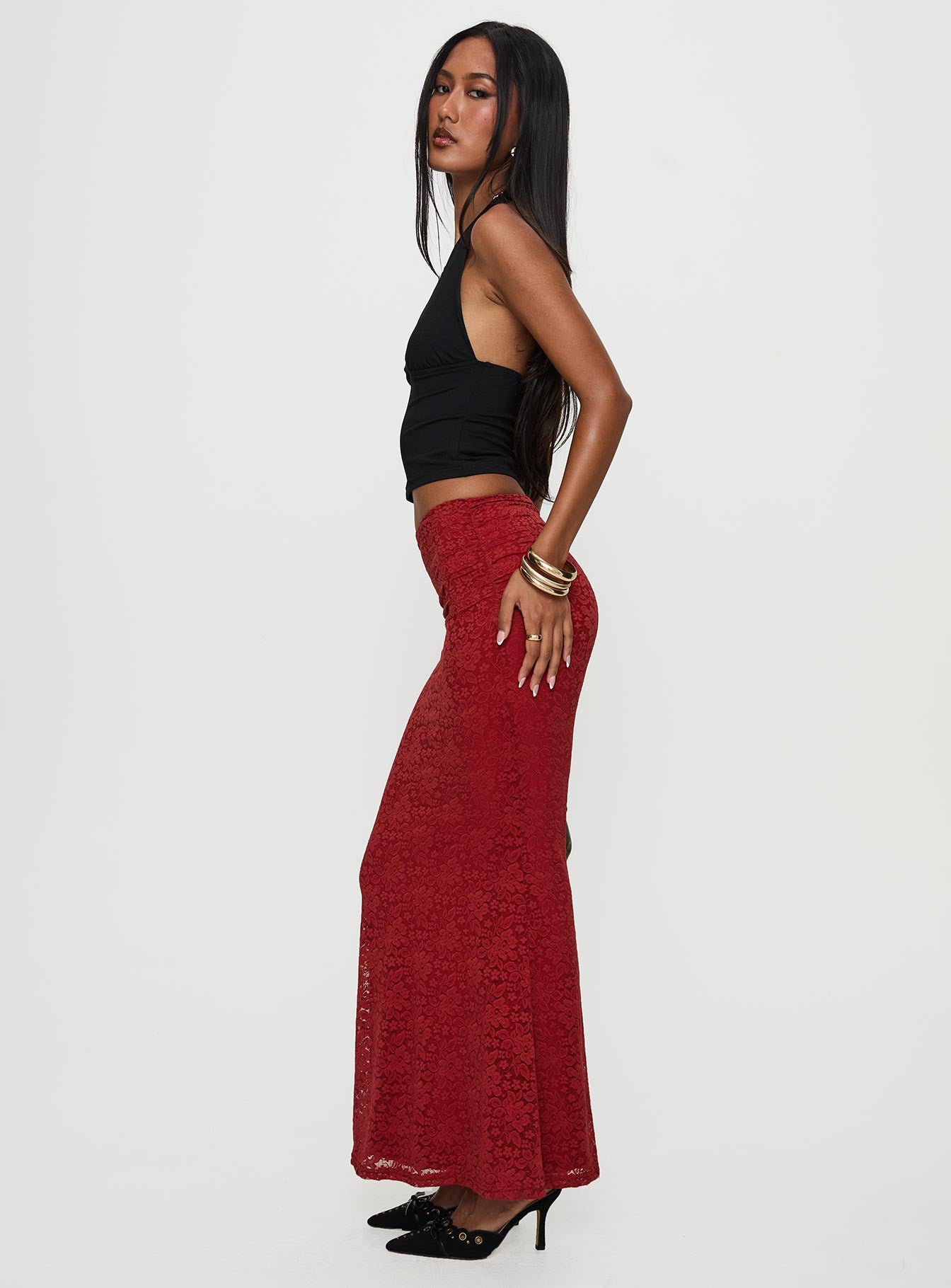 Silene Maxi Skirt Red Sale Official