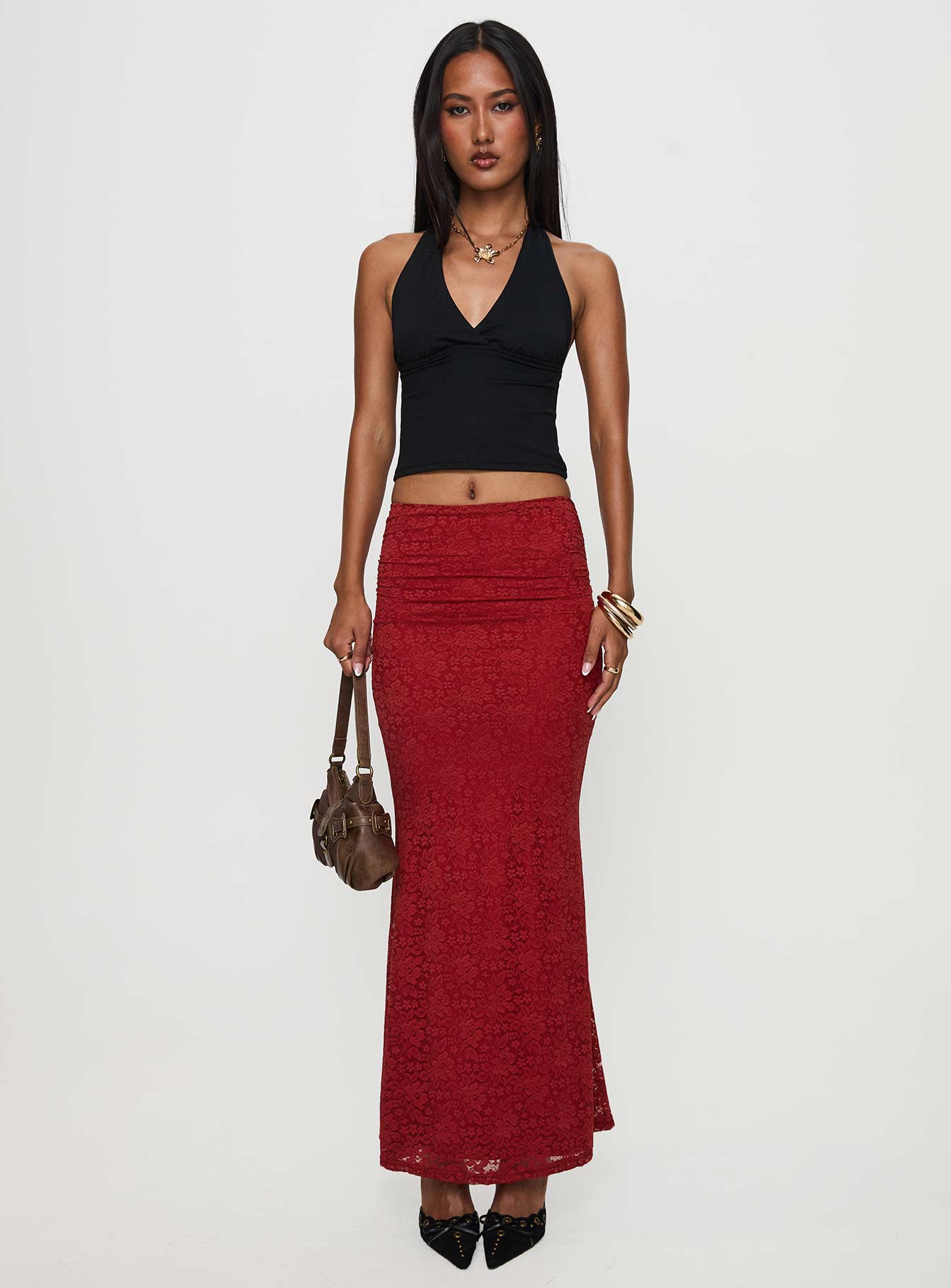 Silene Maxi Skirt Red Sale Official