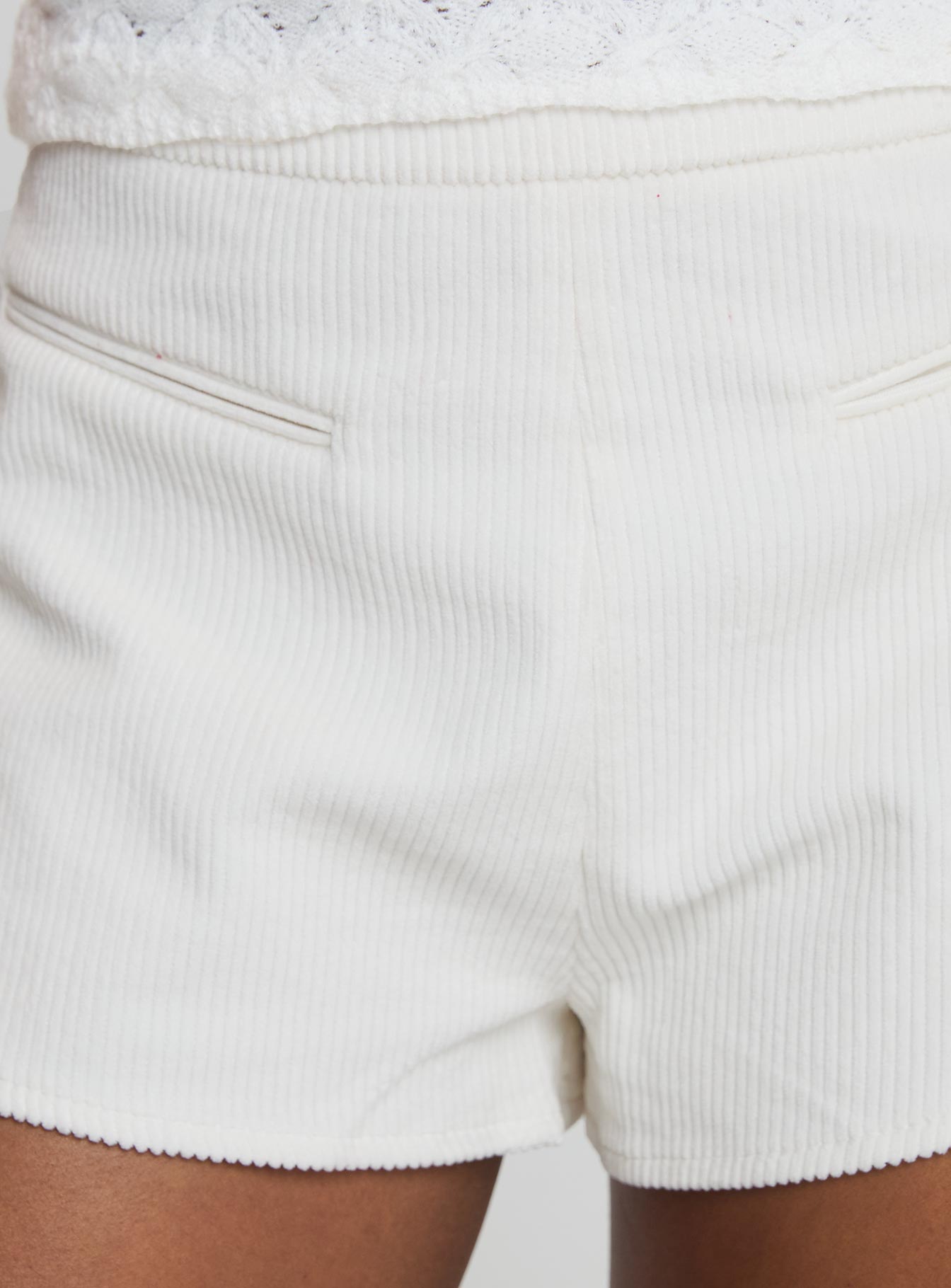 Grigio Cord Shorts Ivory Clearance For Nice