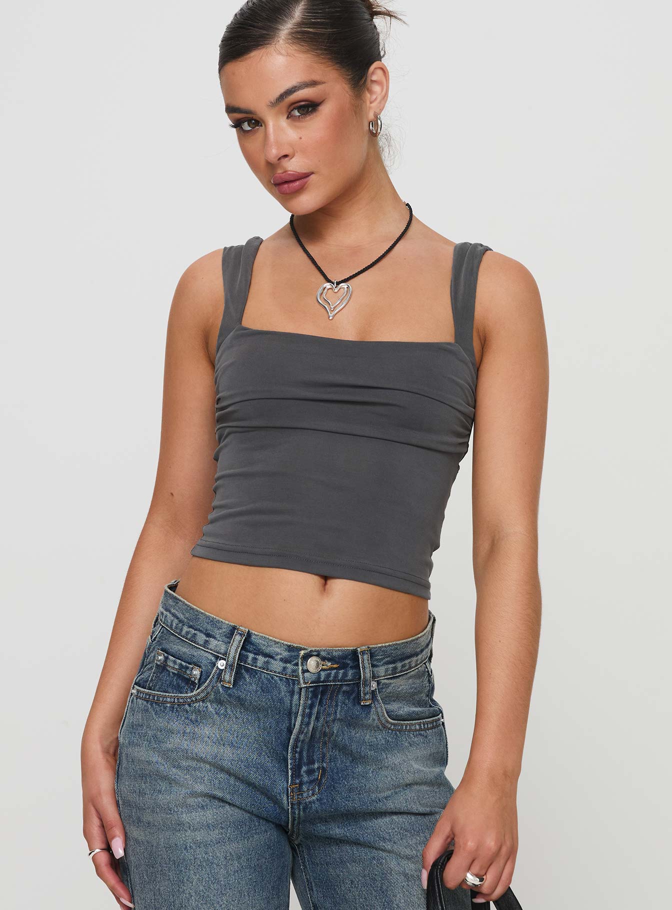 Francois Backless Top Slate Excellent Sale Online